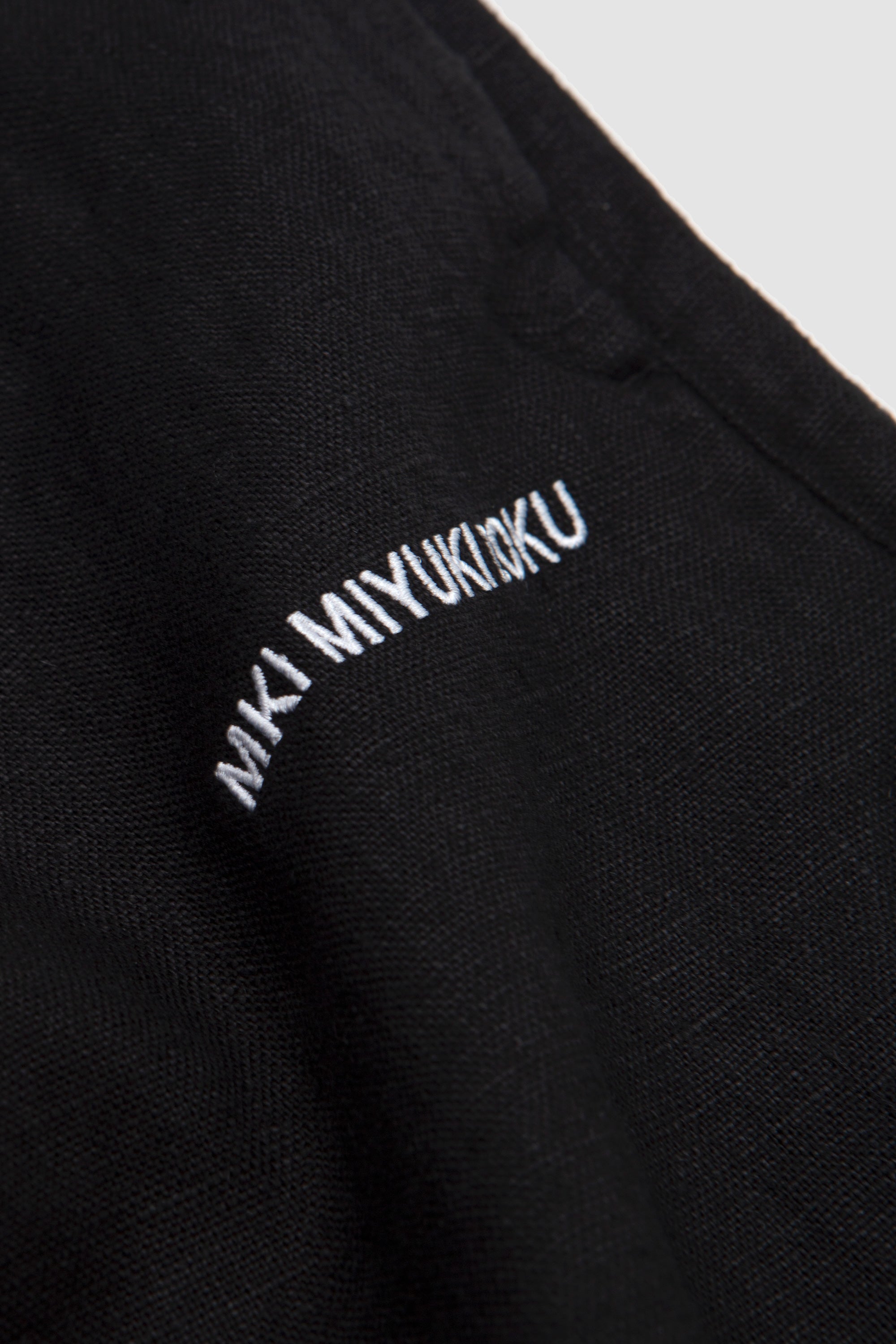 Linen Wide Leg Shorts Black_3