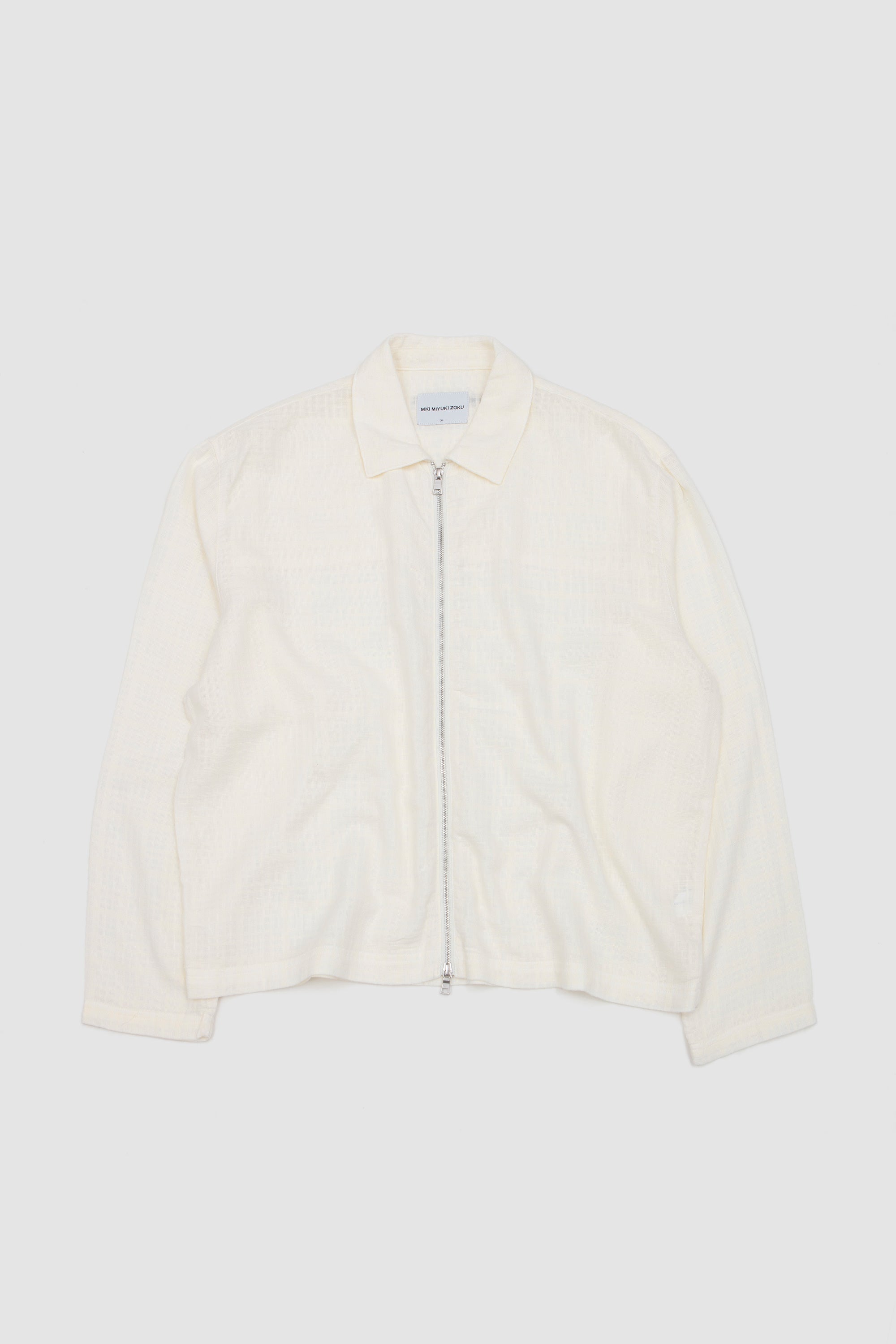 Loose Weave Check Rider Bone