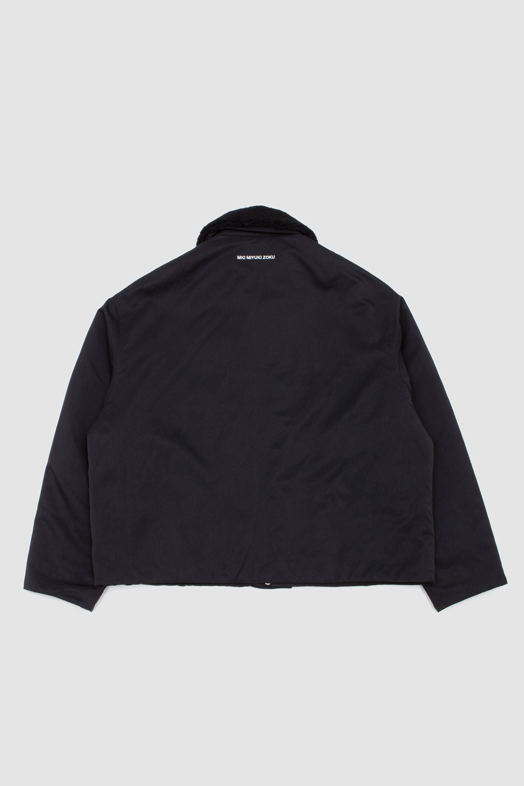 Padded Nylon Box Jacket Black_4