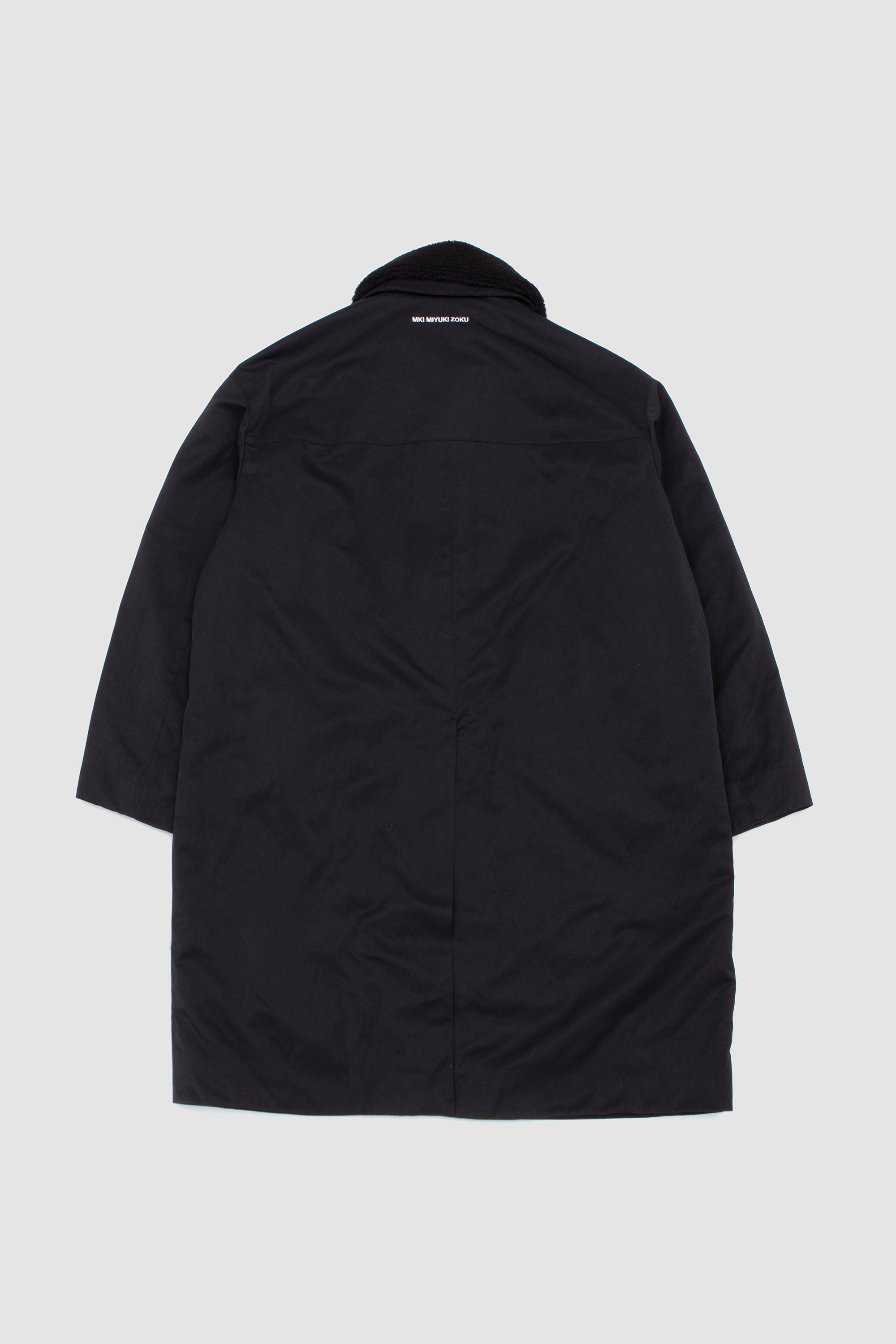 Padded Nylon Overcoat Black_4