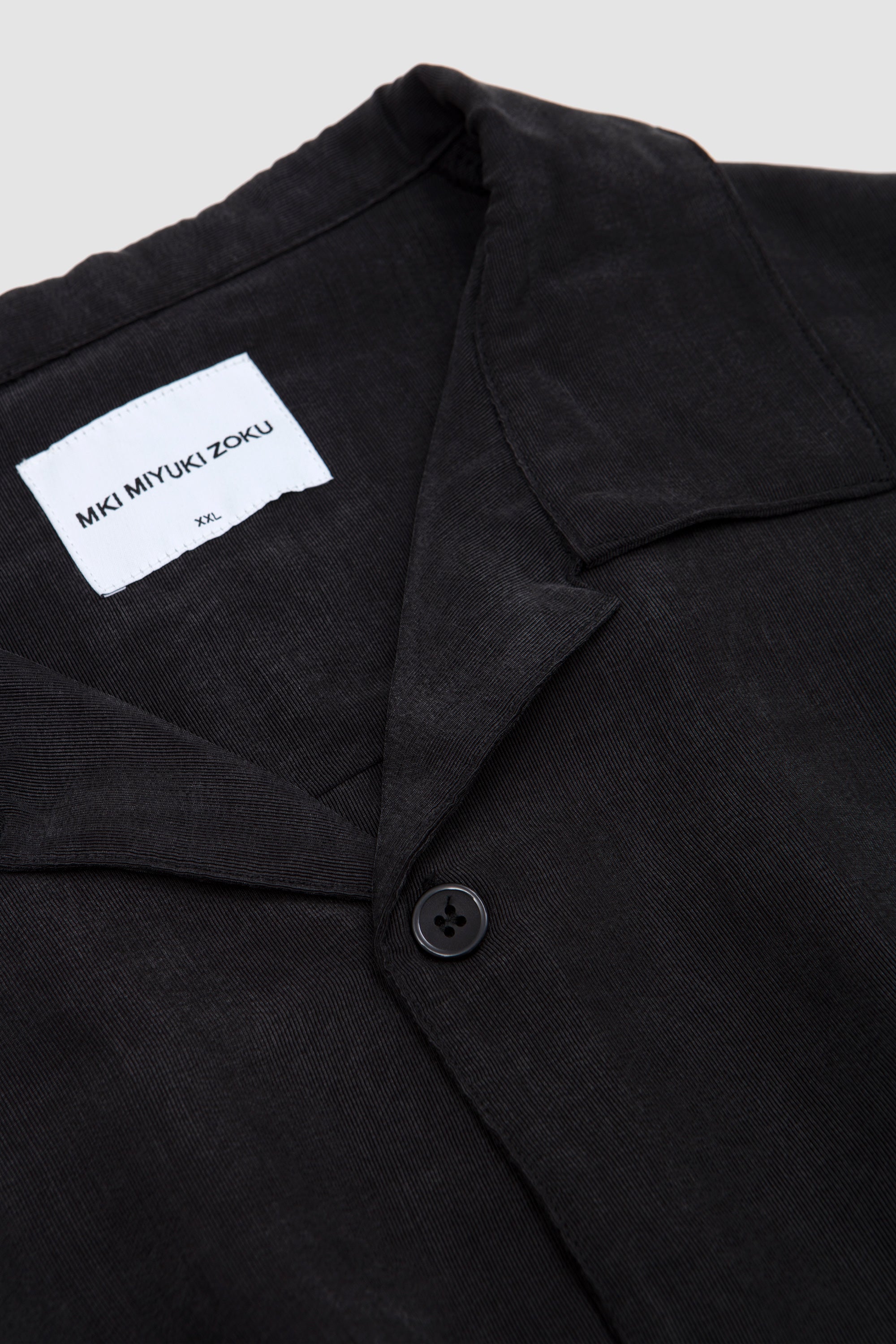 Ribbed Cupro Vacation Shirt Sueded Black