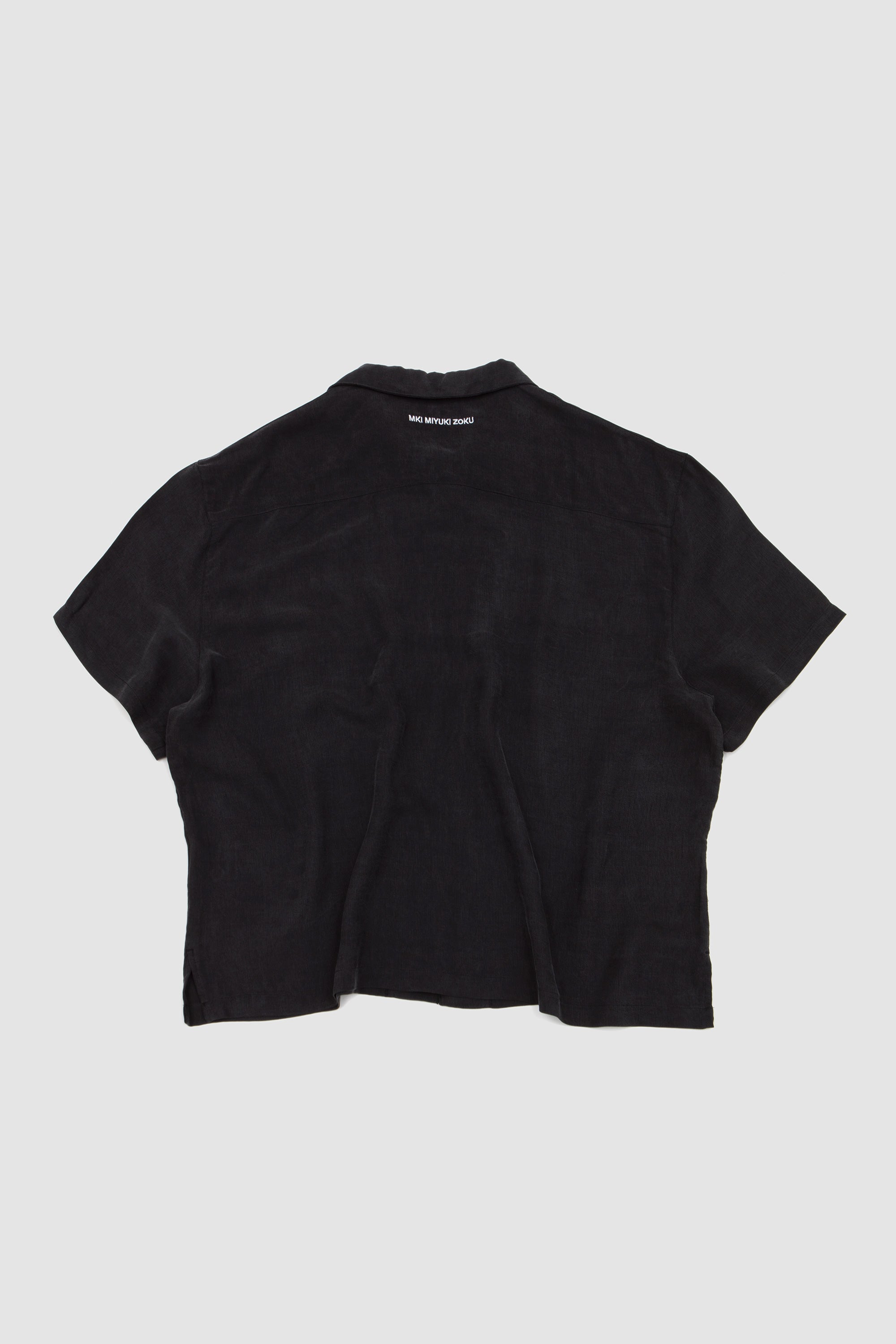 Ribbed Cupro Vacation Shirt Sueded Black_4