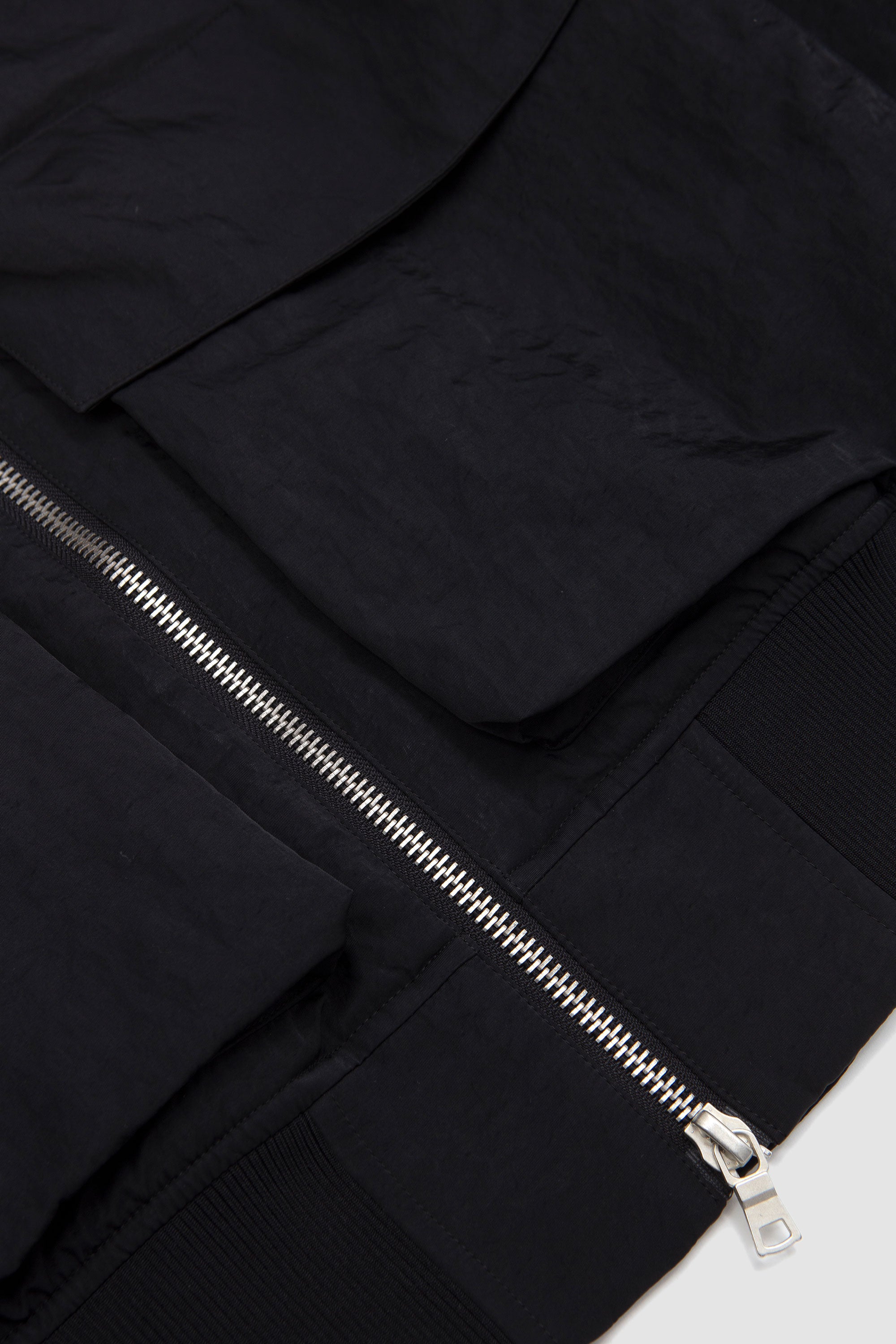 Silky Nylon Bomber Black