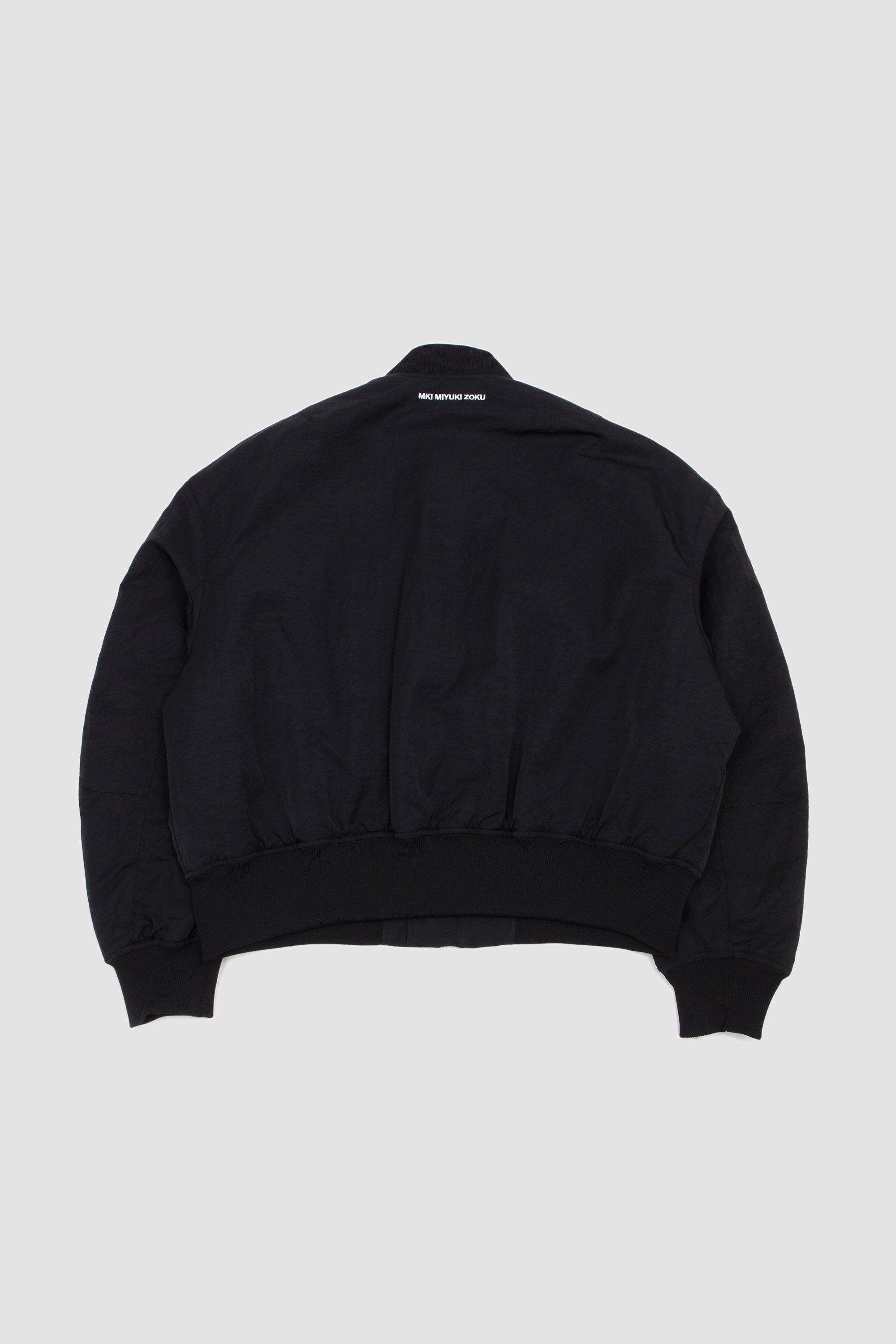 Silky Nylon Bomber Black_4