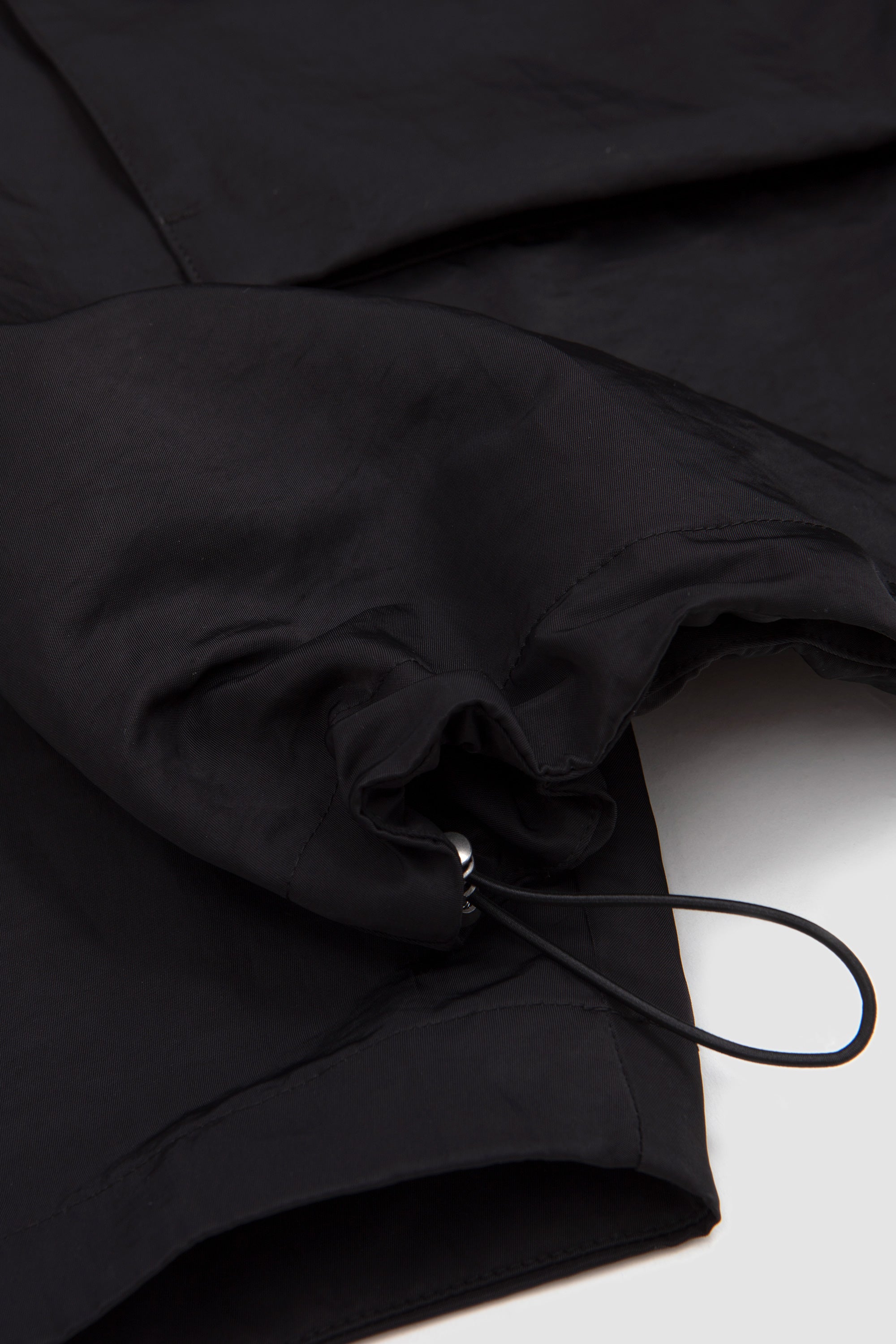 Silky Nylon Pilot Jacket Black