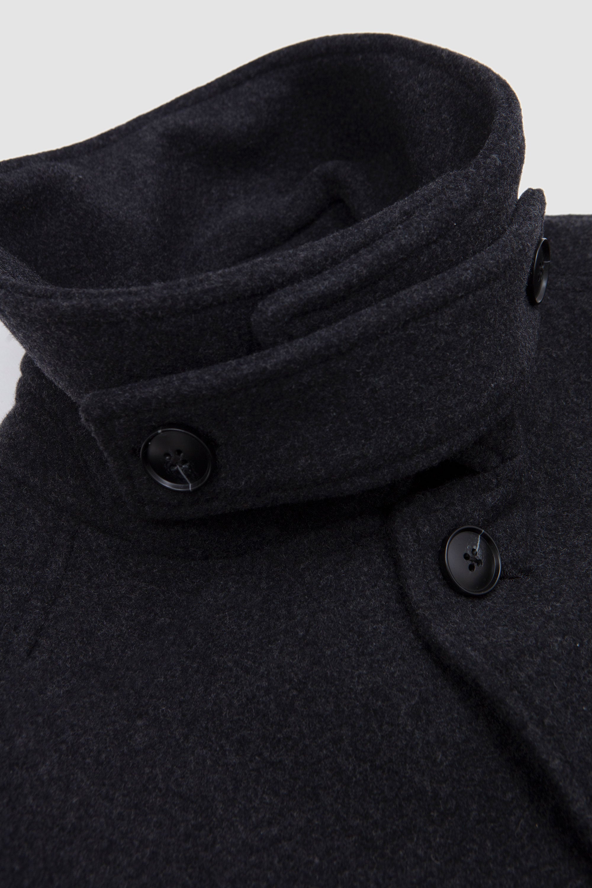 Wool Car Coat Charcoal