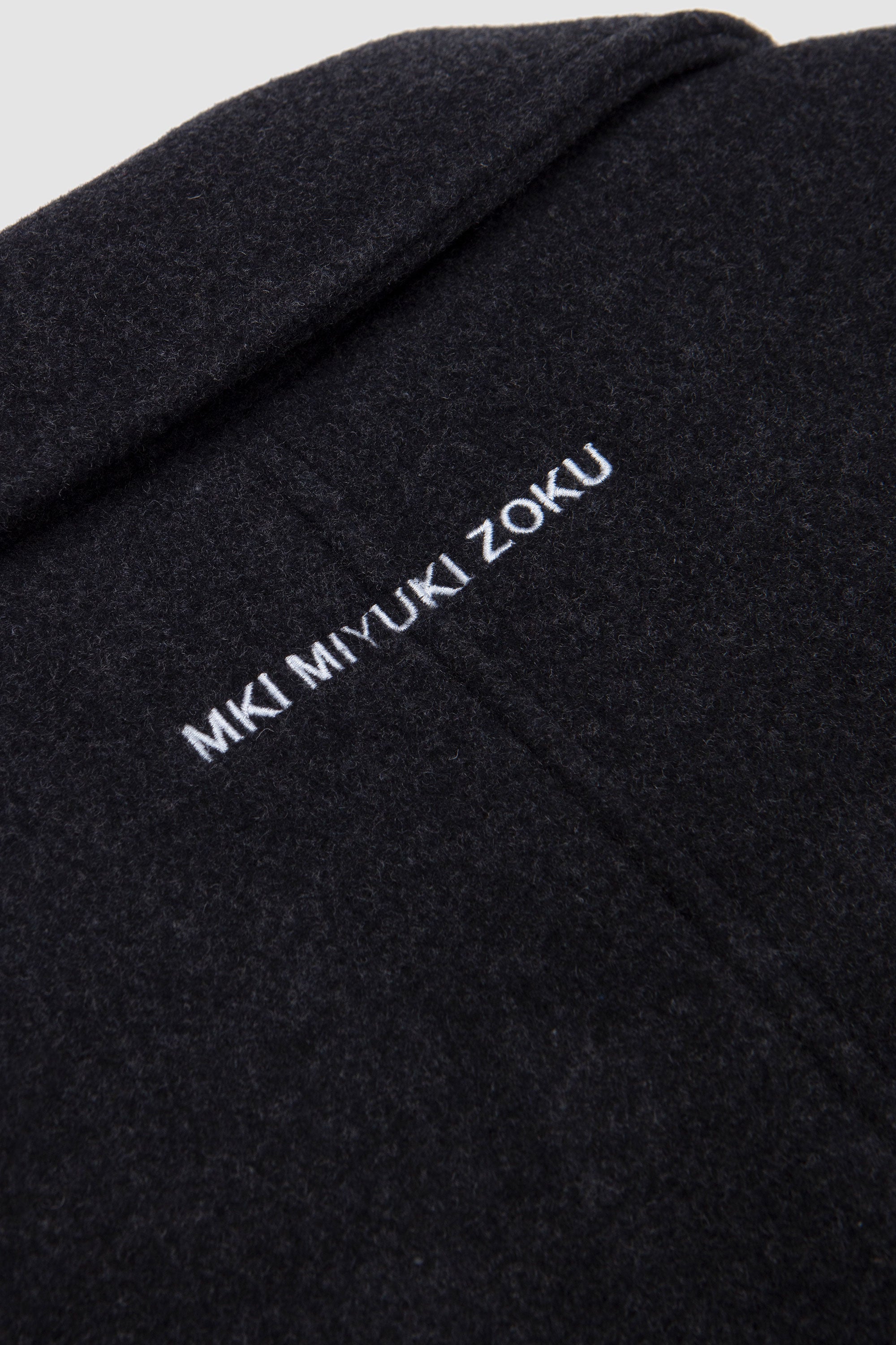 Wool Double Breasted Overcoat Charcoal_5