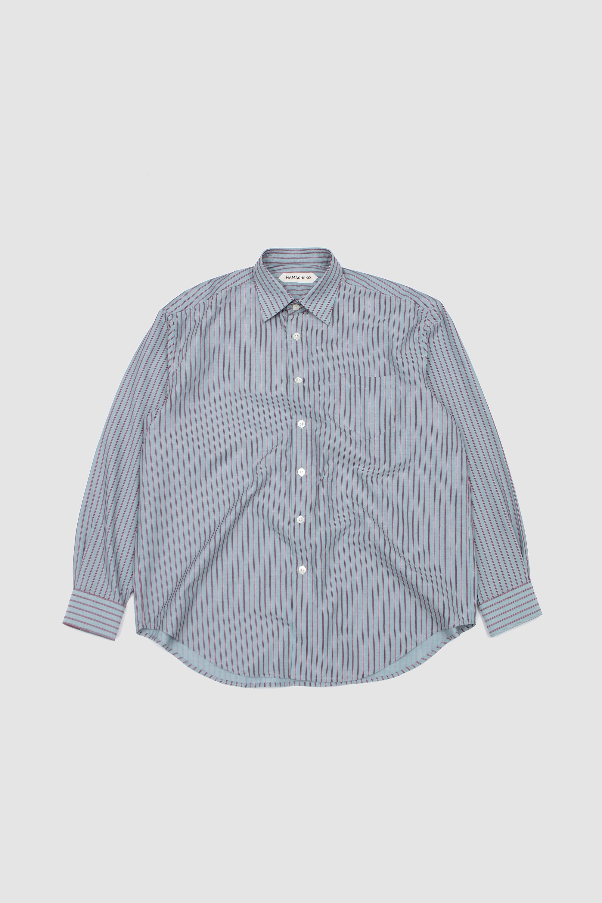Colt Shirt Aquamarina/ Granata Stripe_1