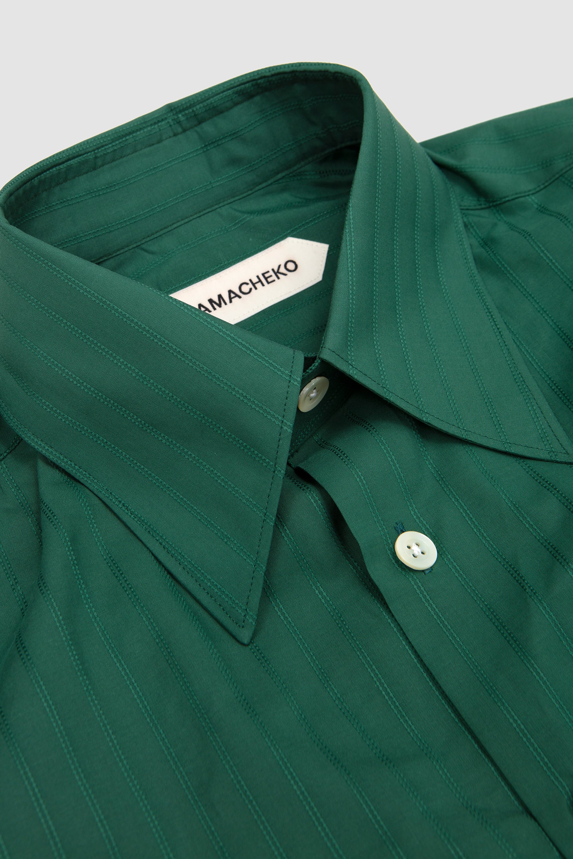 Grinda Shirt Deep Forest Stripe