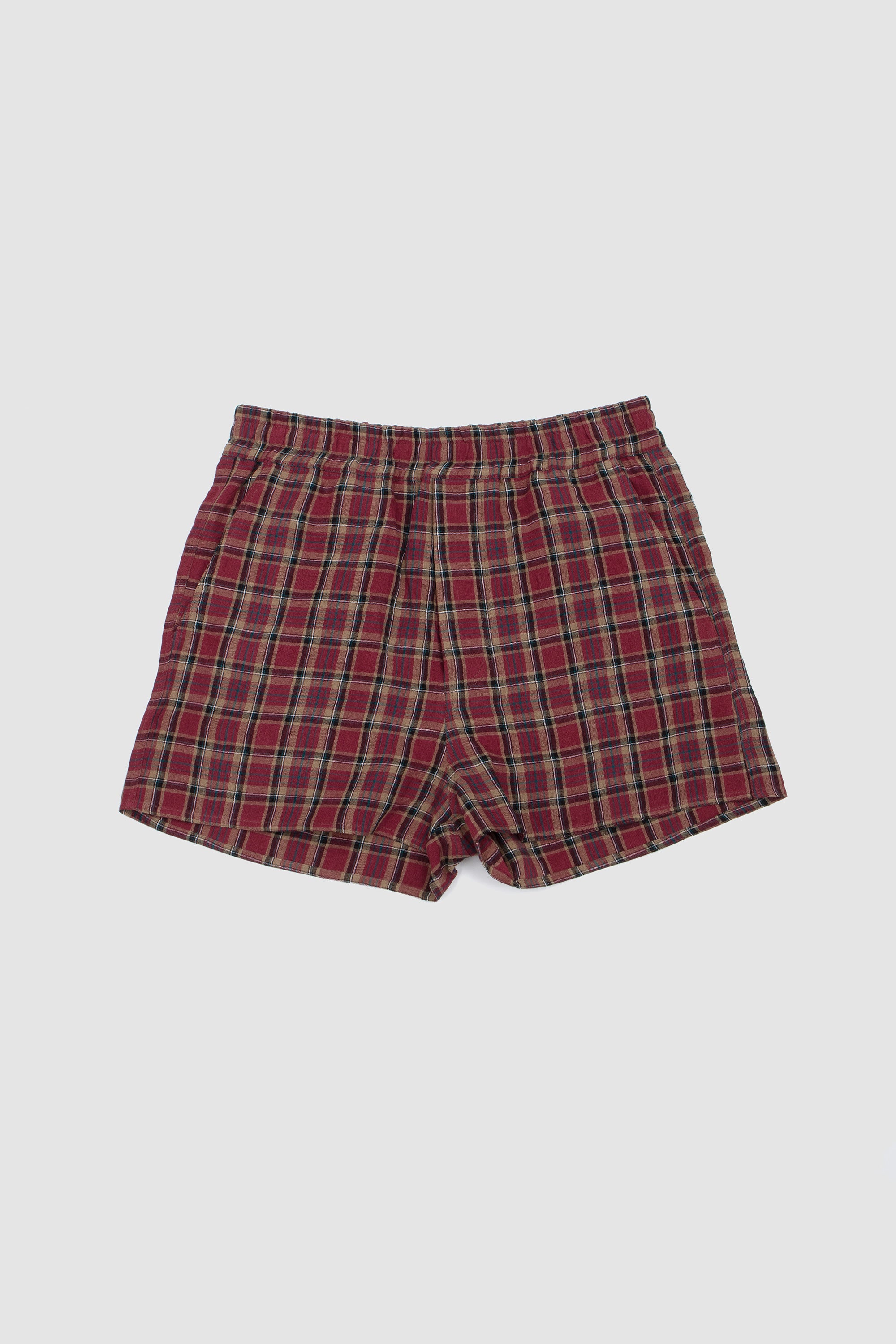 Leonida Shorts Burgundy/ Sand Check