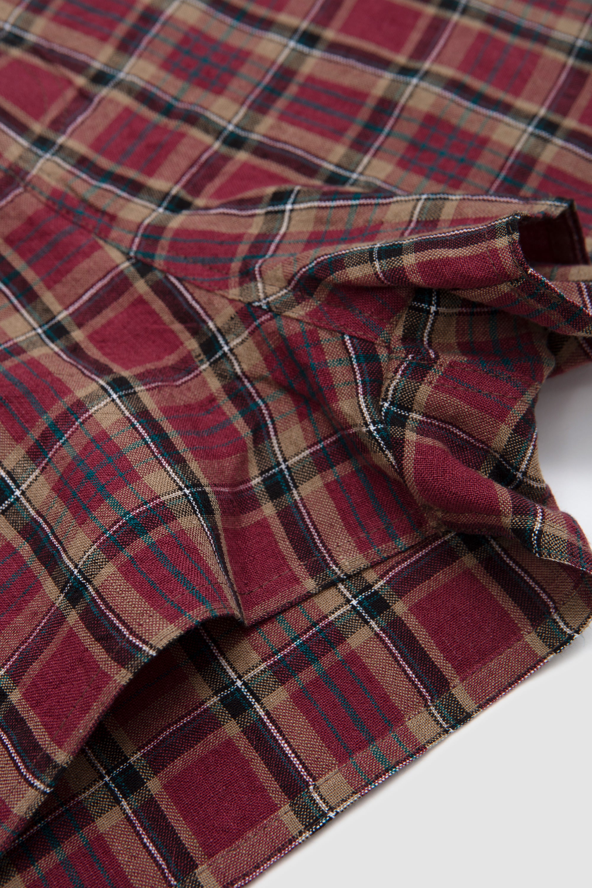 Leonida Shorts Burgundy/ Sand Check_3