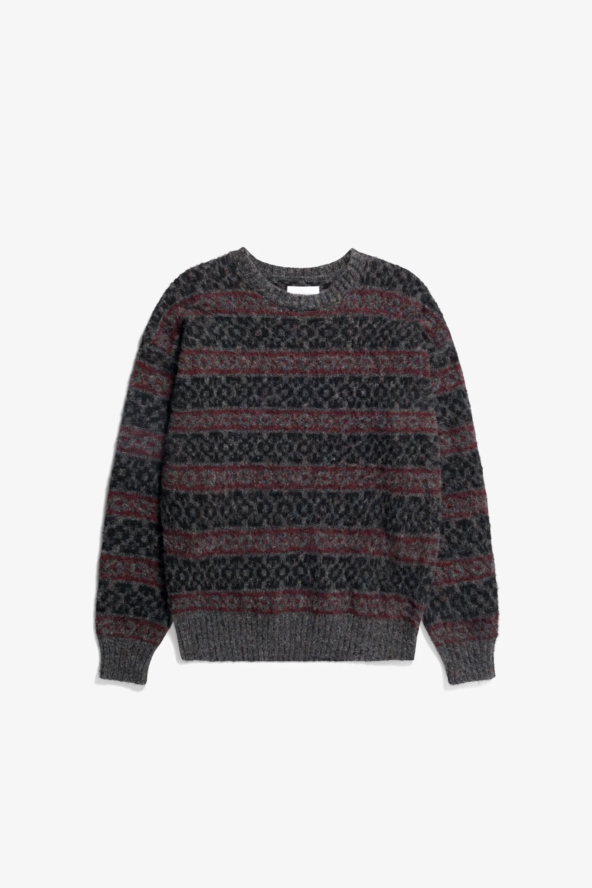 Jonas Scottish Lambswool Fair Isle Sweater Charcoal Grey_1