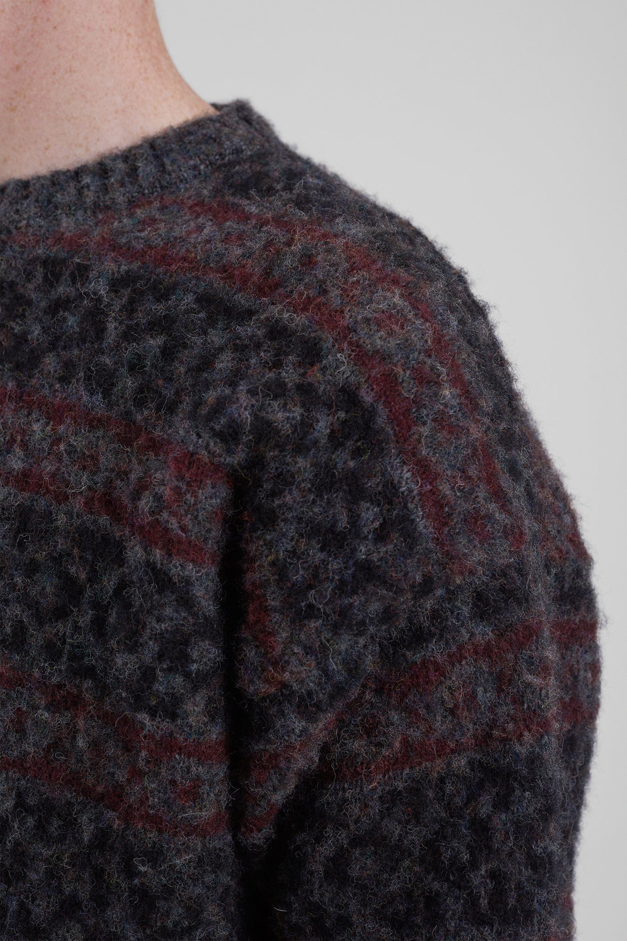Jonas Scottish Lambswool Fair Isle Sweater Charcoal Grey_5