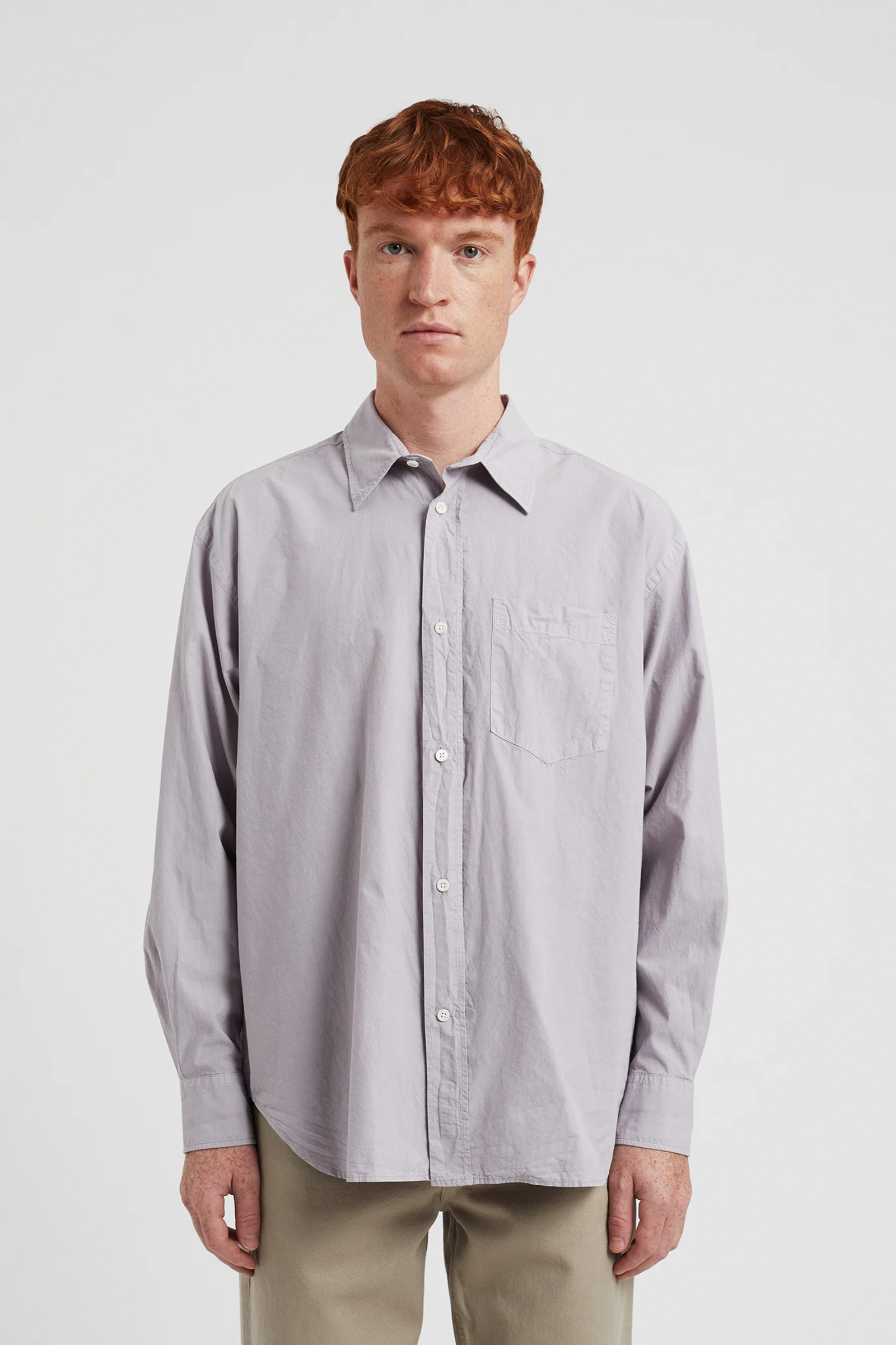 Ole Cotton Tencel Shirt Crocus Purple