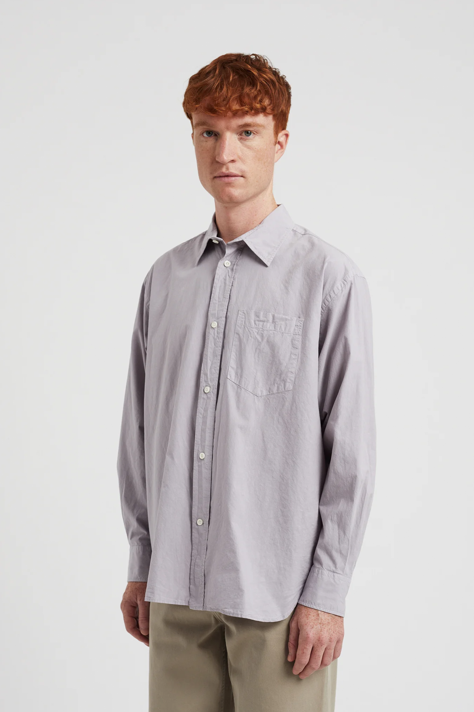 Ole Cotton Tencel Shirt Crocus Purple