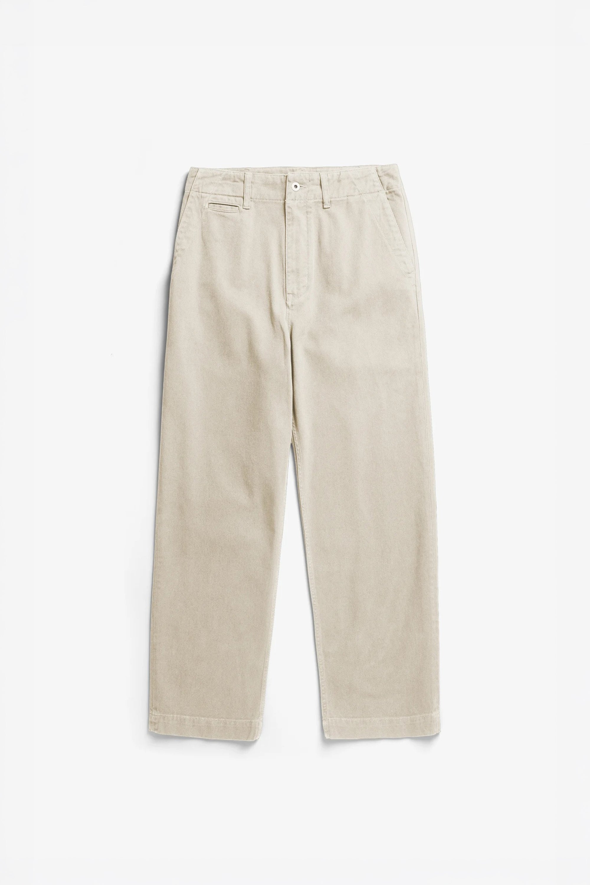 Hengifoss High Waist Heavy Twill Trouser Natural Ecru_4