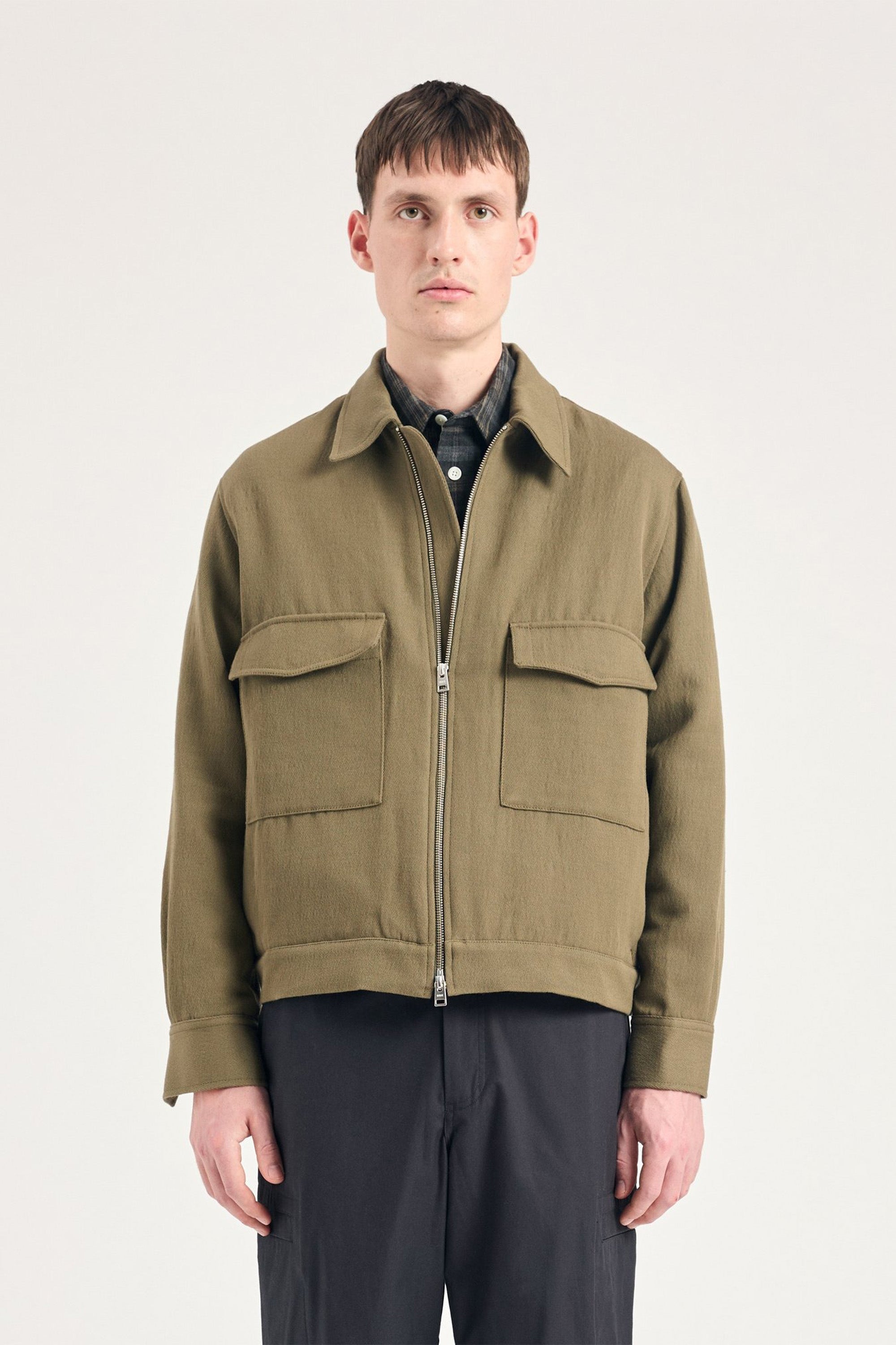 Aksel Cavalry Cotton Wool Windstopper Jacket Olive Night