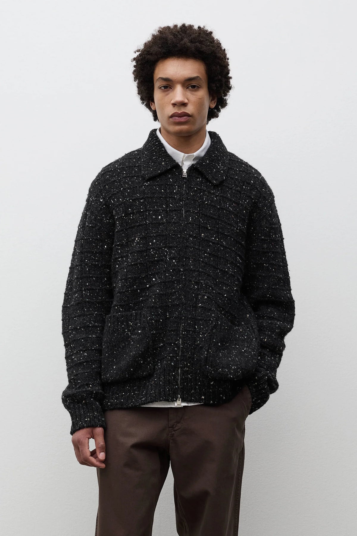 Aldrup Donegal Square Jacket Charcoal Melange_3