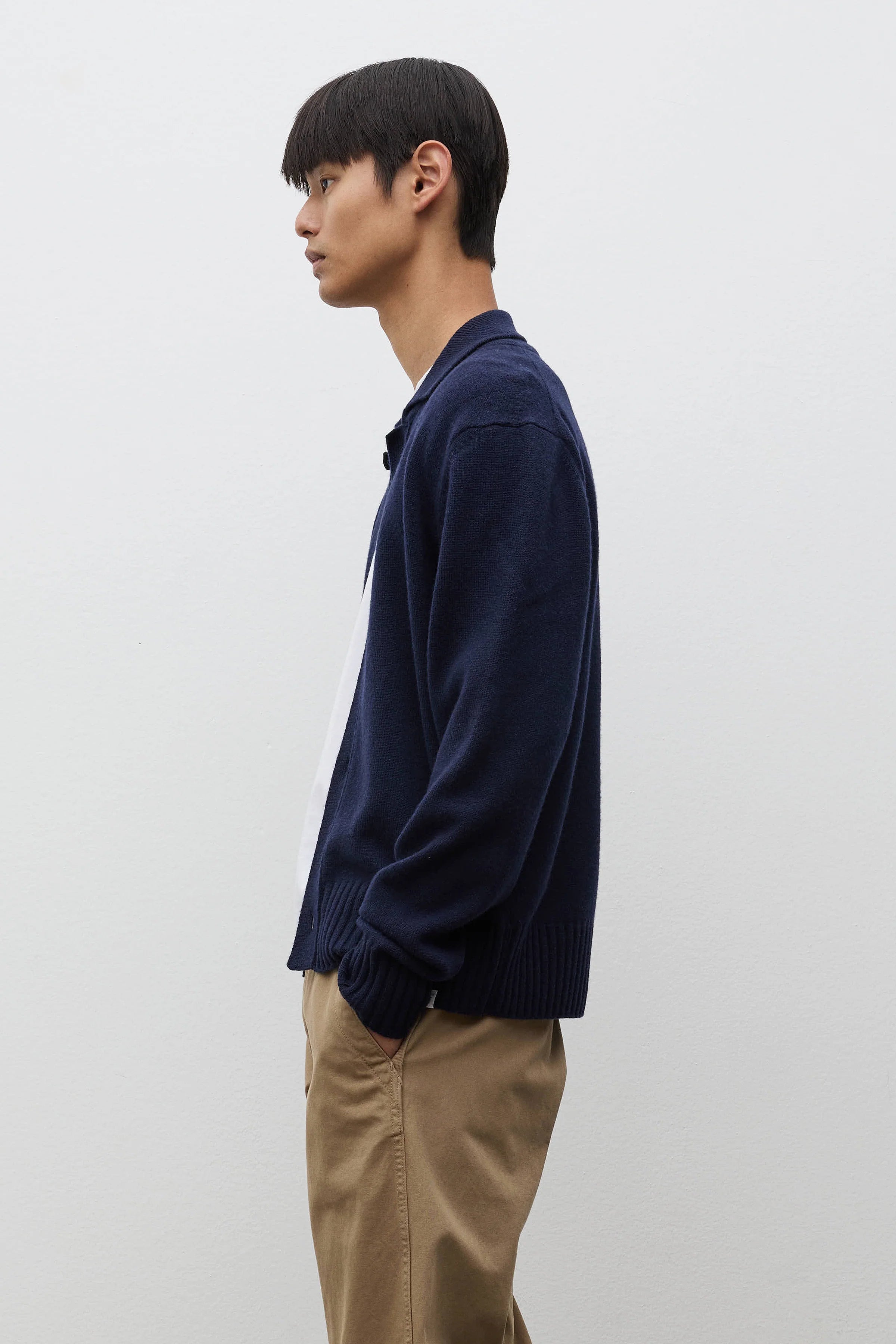 Aldrup Lambswool Cardigan Dark Navy_2