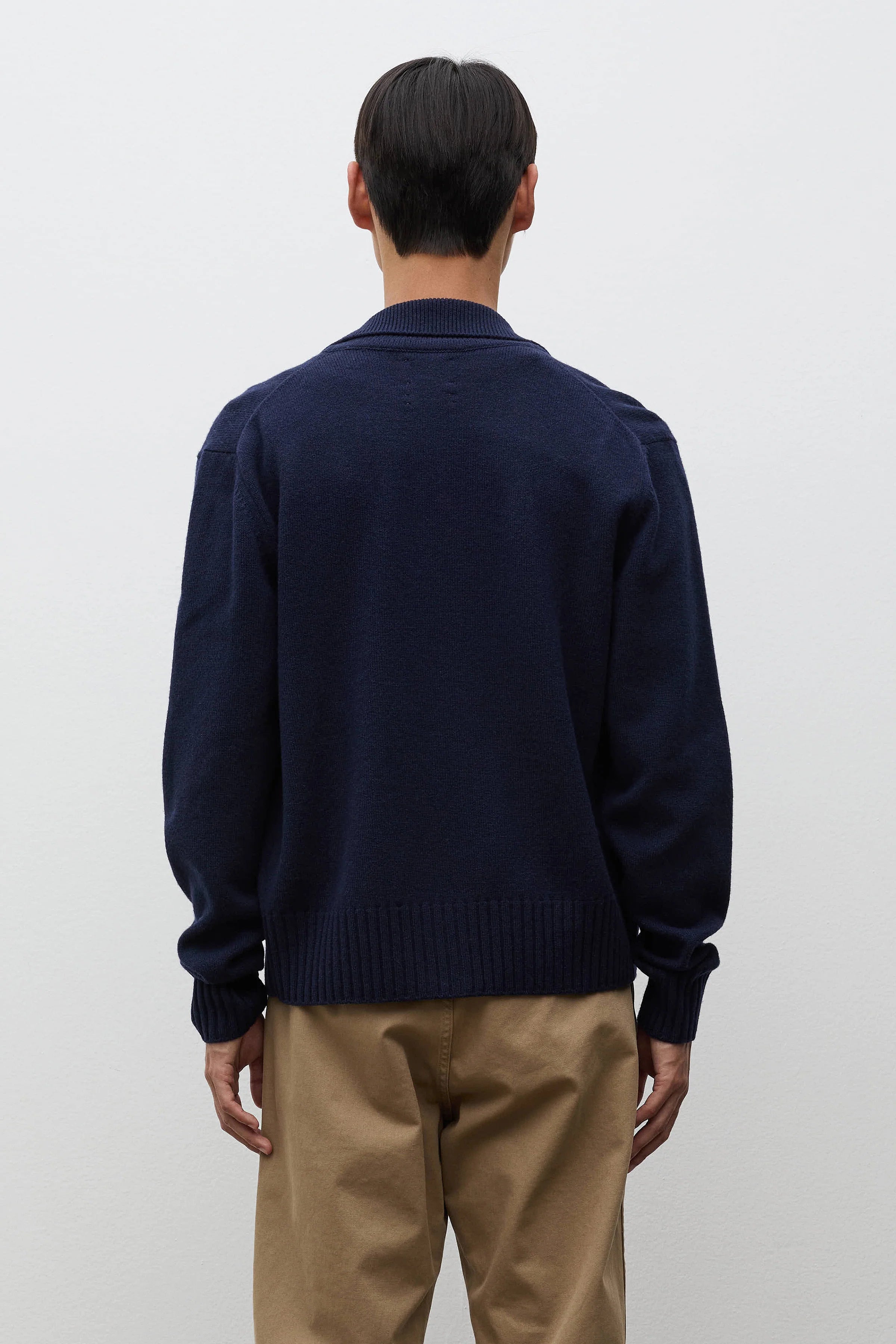 Aldrup Lambswool Cardigan Dark Navy_3