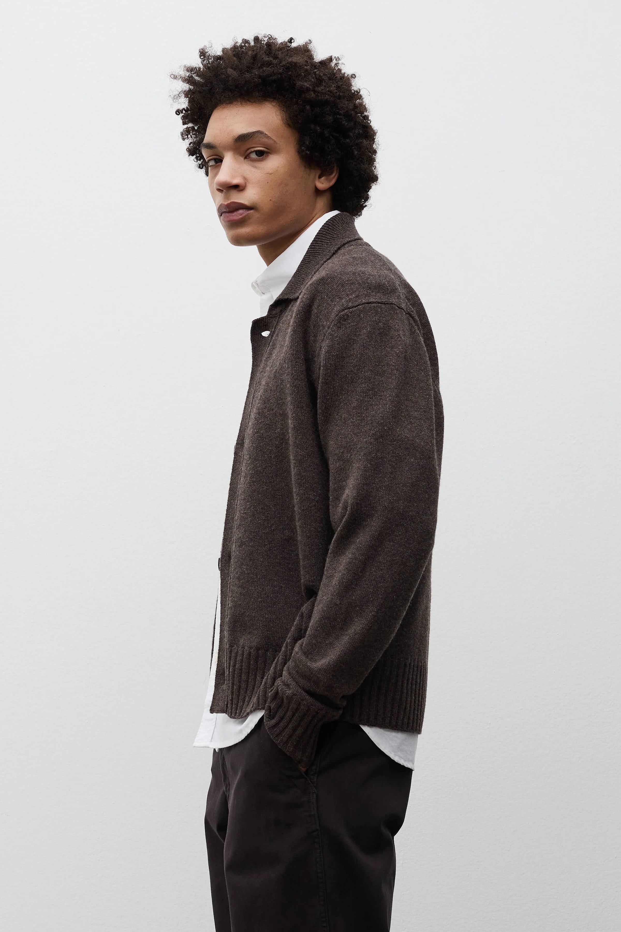Aldrup Lambswool Cardigan Heathland Brown_2