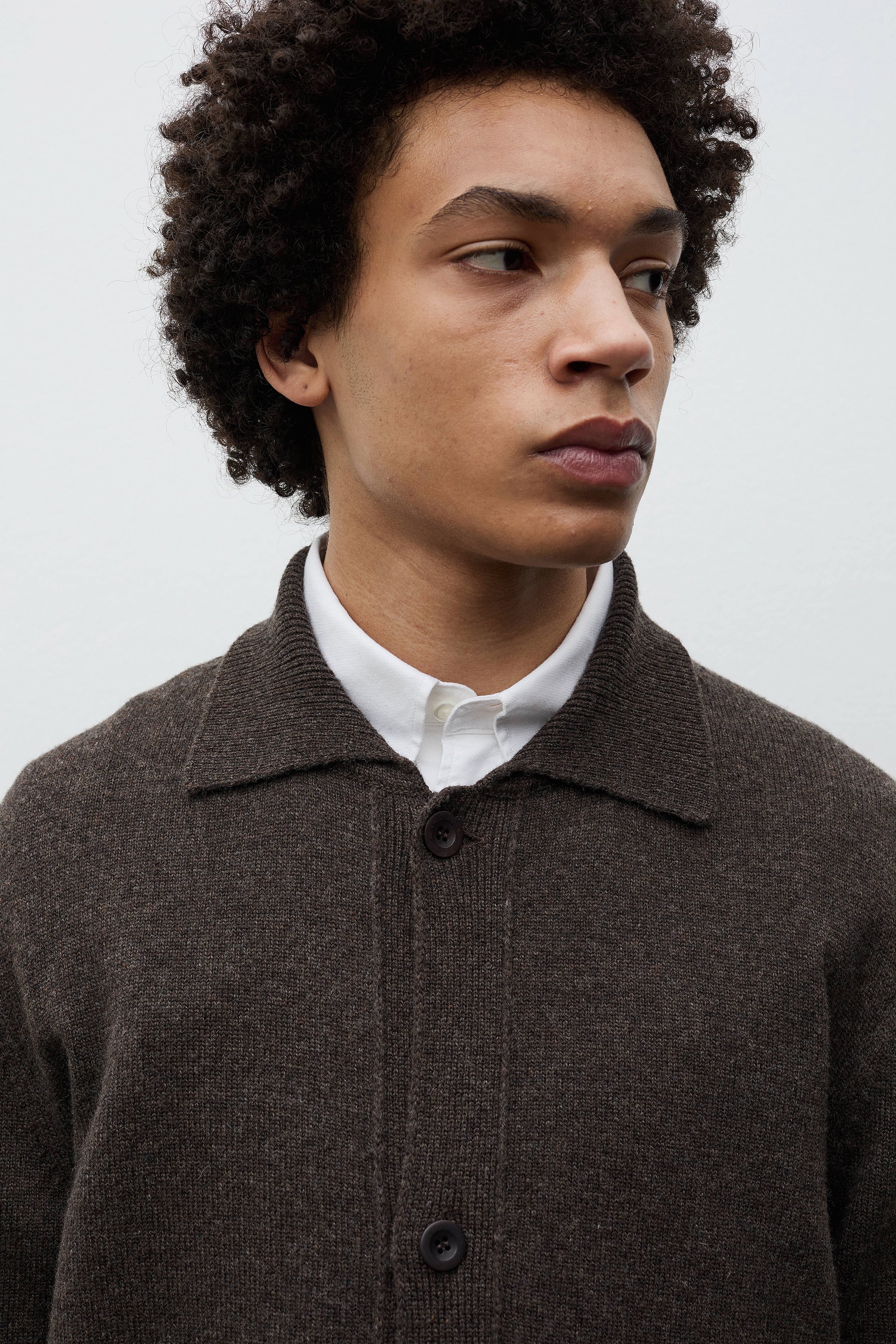 Aldrup Lambswool Cardigan Heathland Brown_4
