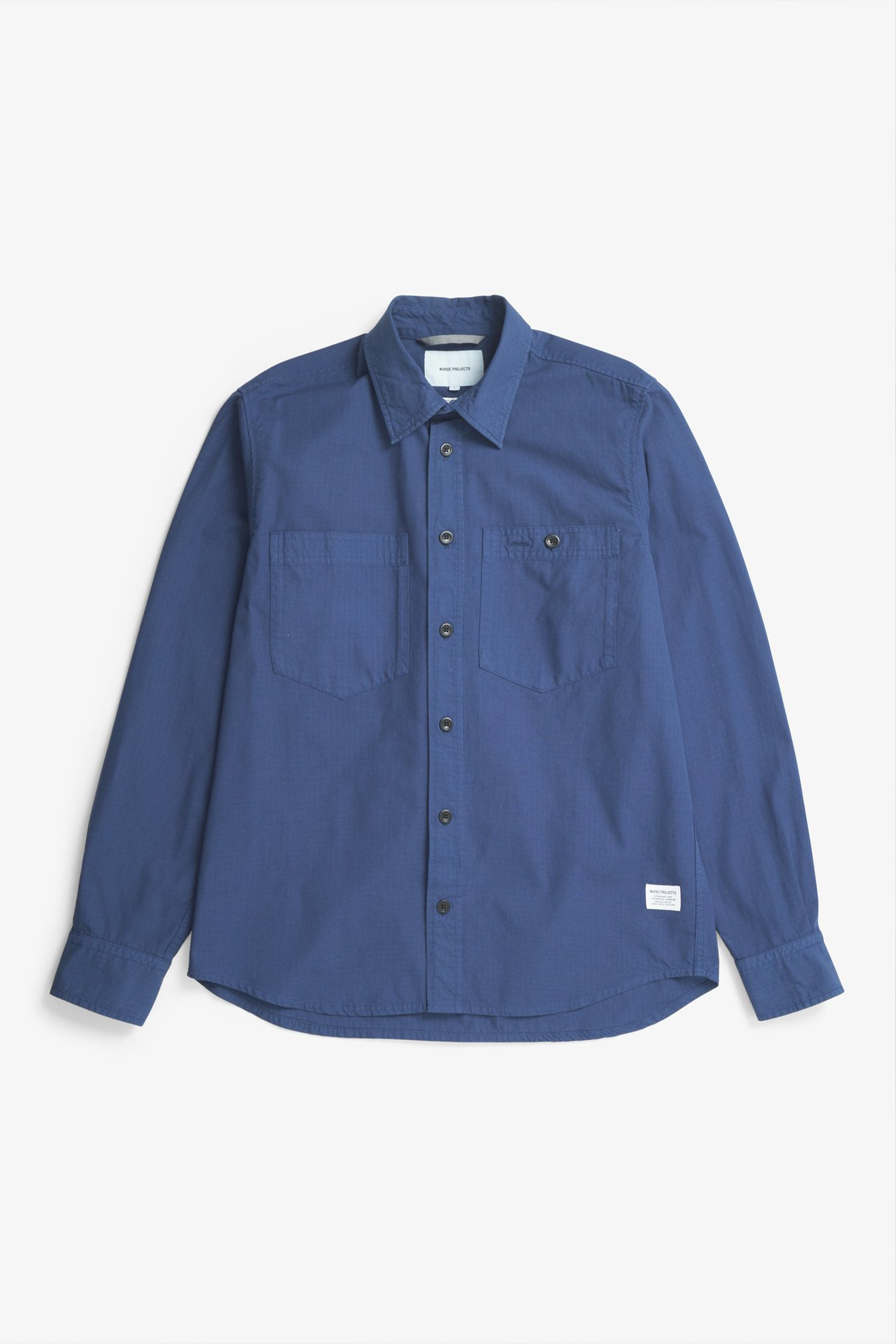 Algot Cotton Ripstop Relaxed Shirt Workwear Blue