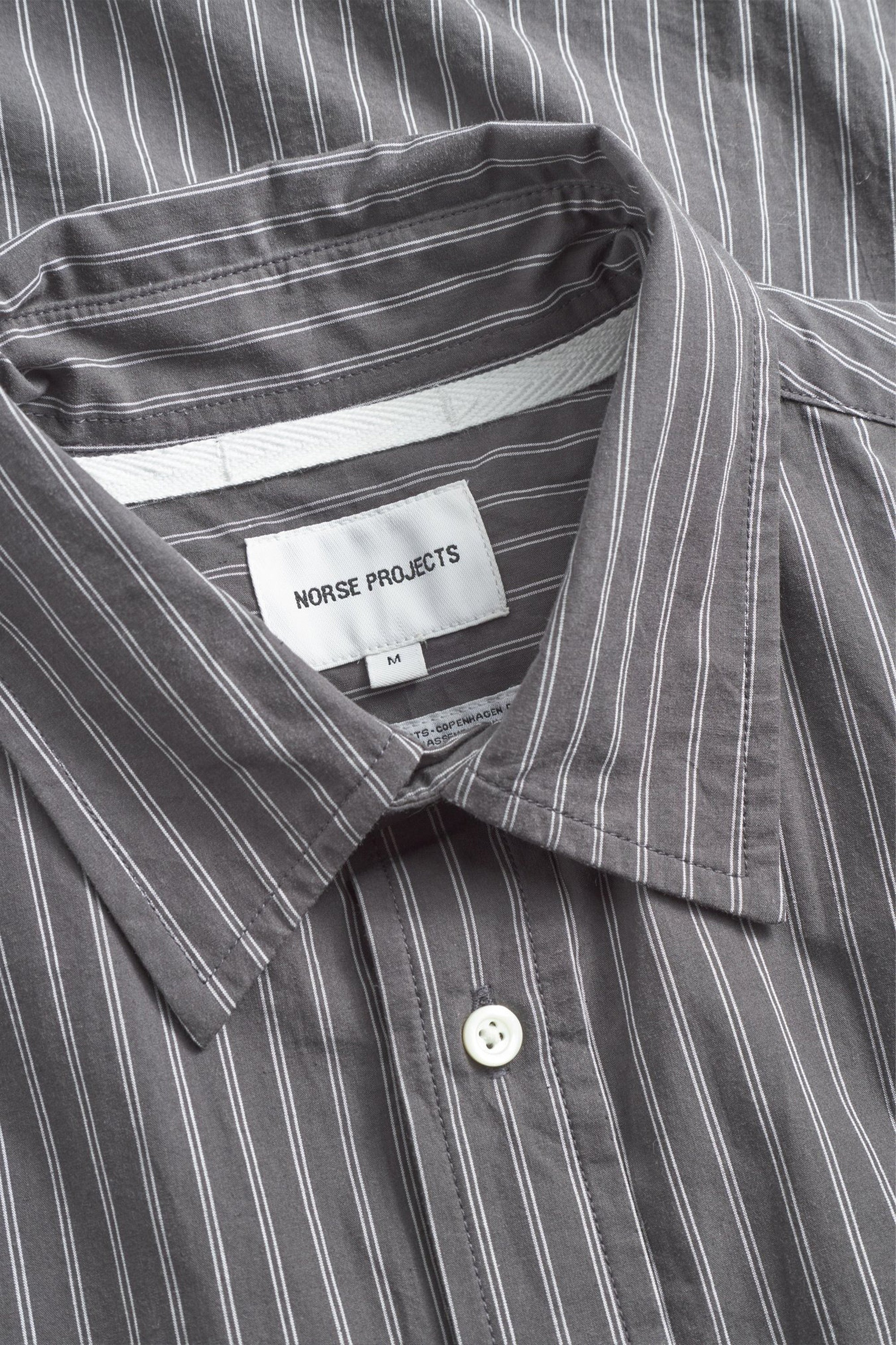 Algot Poplin Stripe Shirt Graphite