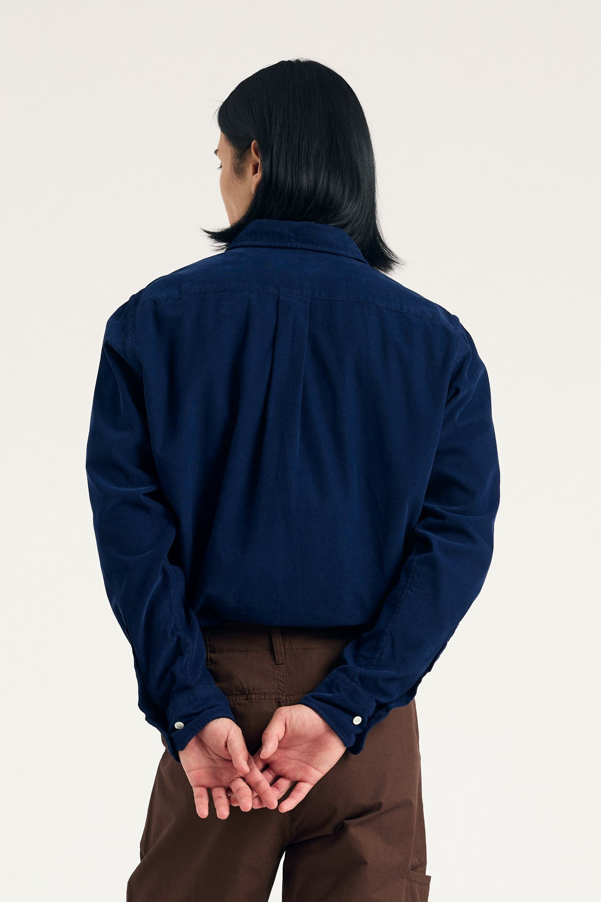 Algot Relaxed Micro Cord Shirt Dark Navy