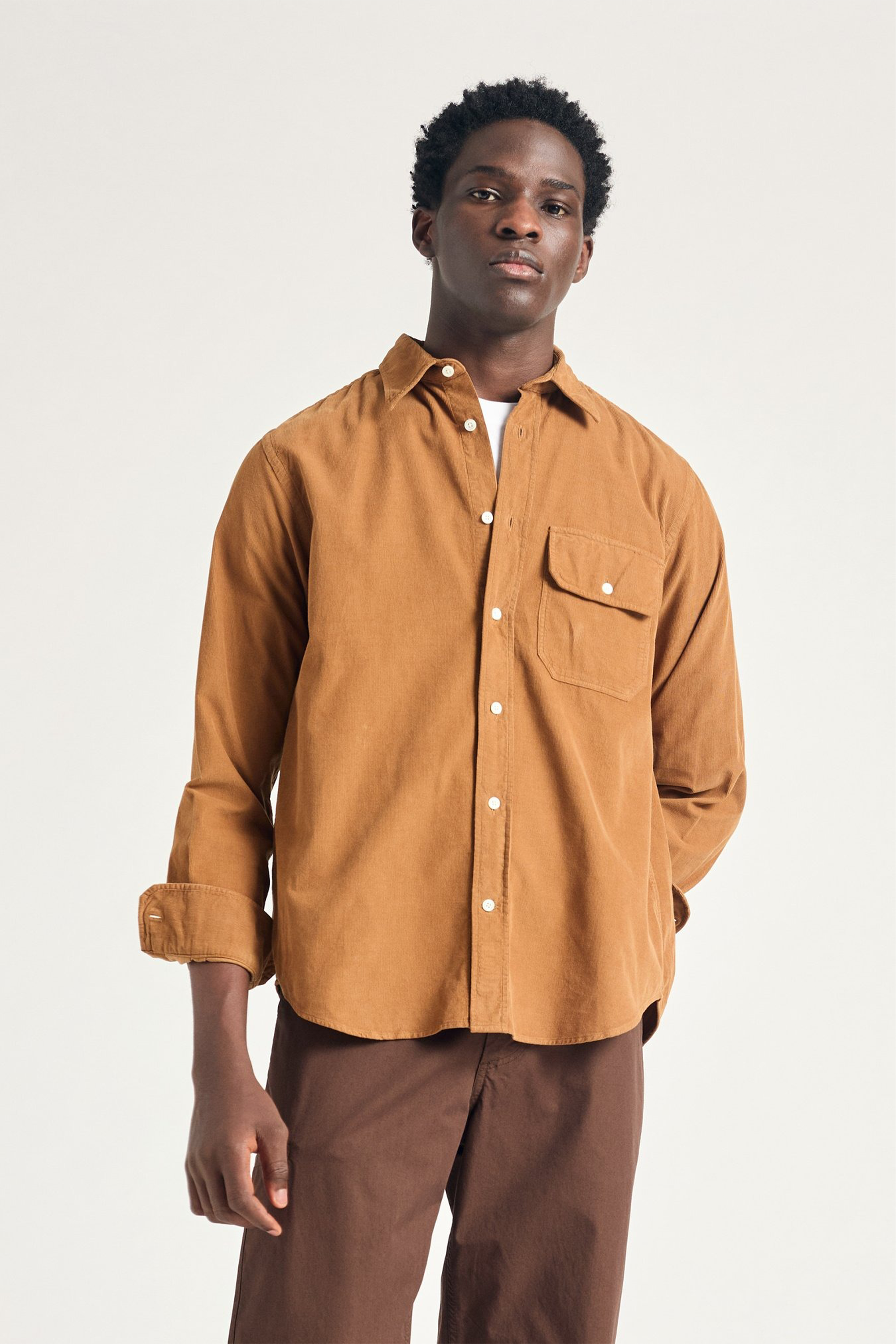 Algot Relaxed Micro Cord Shirt Duck
