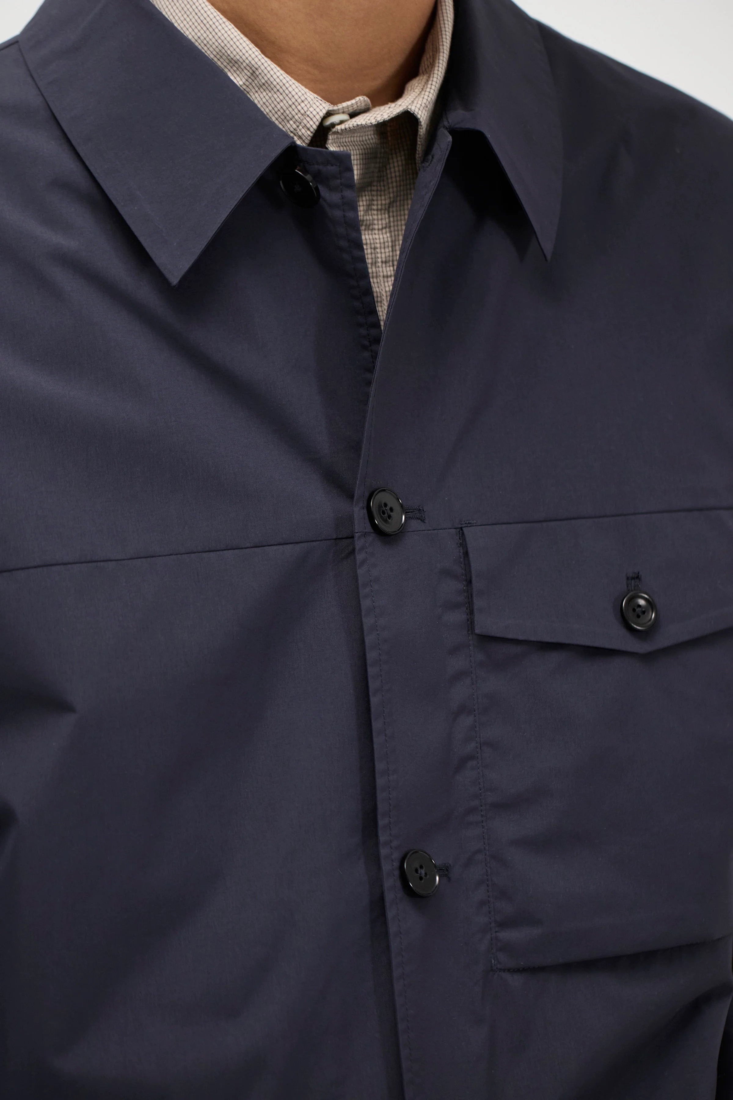 Arresskov Compact Cotton Overshirt Dark Navy