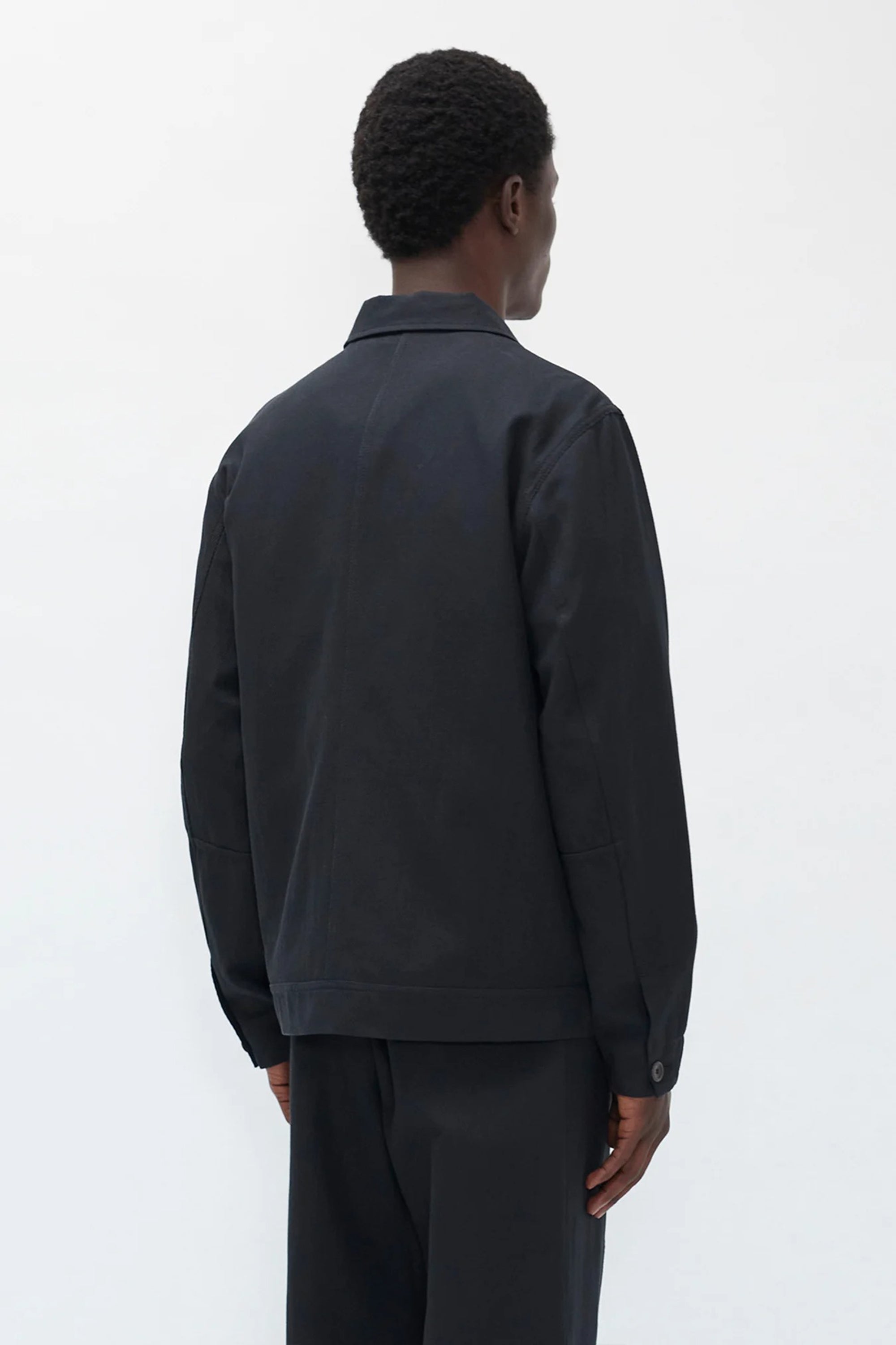 Arresskov Cotton Linen Twill Overshirt Dark Navy_3