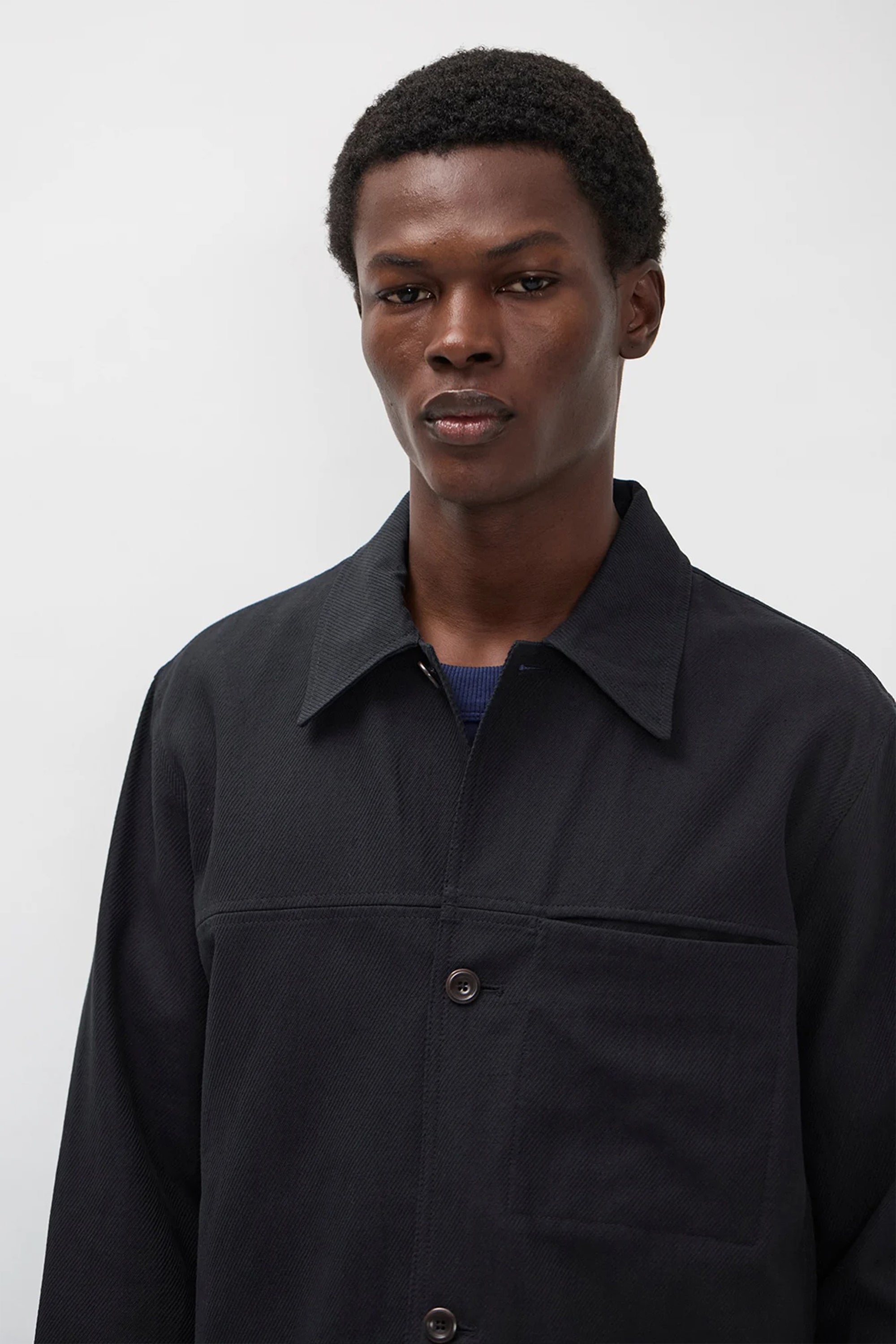 Arresskov Cotton Linen Twill Overshirt Dark Navy_4