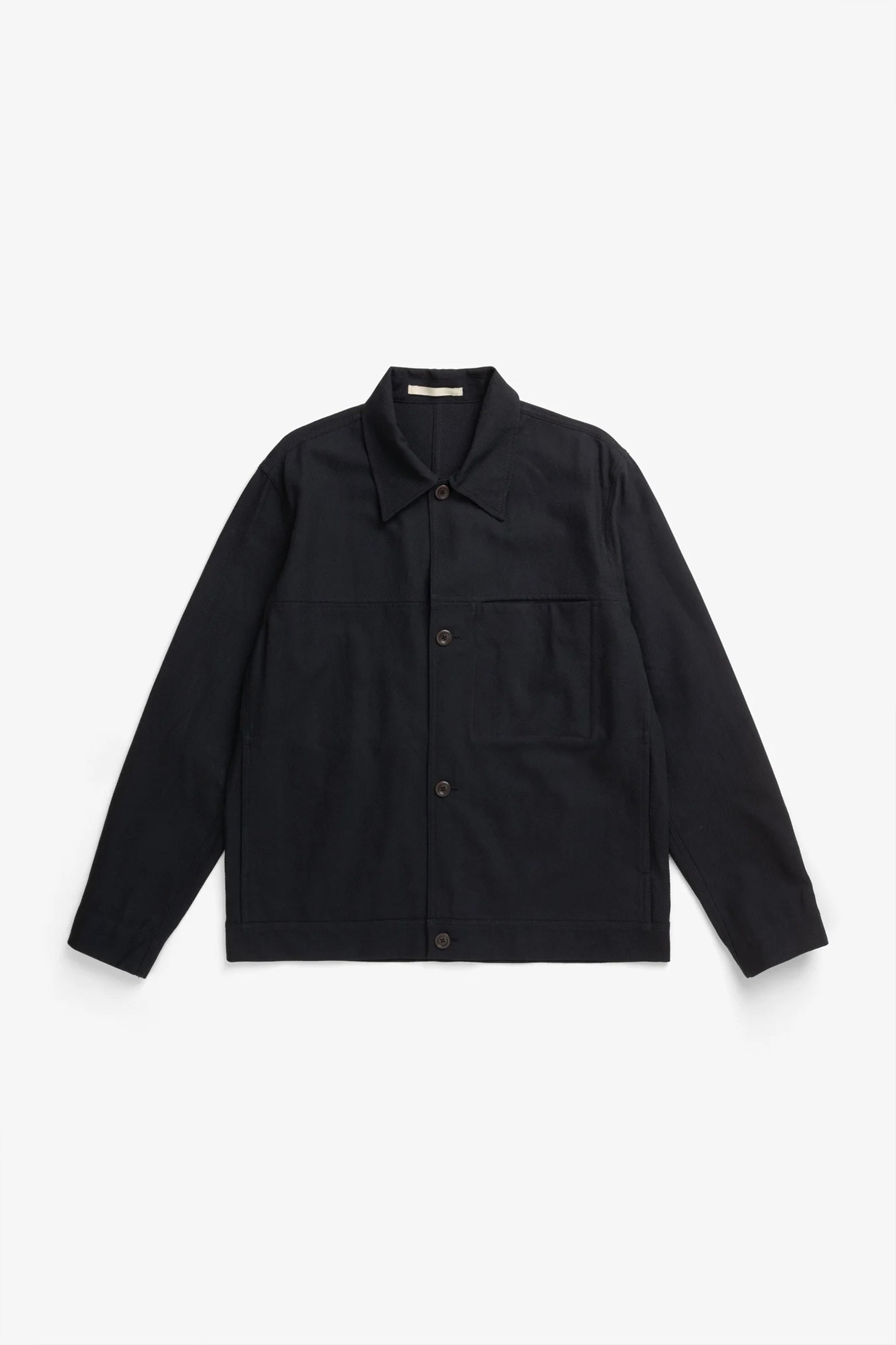 Arresskov Cotton Linen Twill Overshirt Dark Navy_5