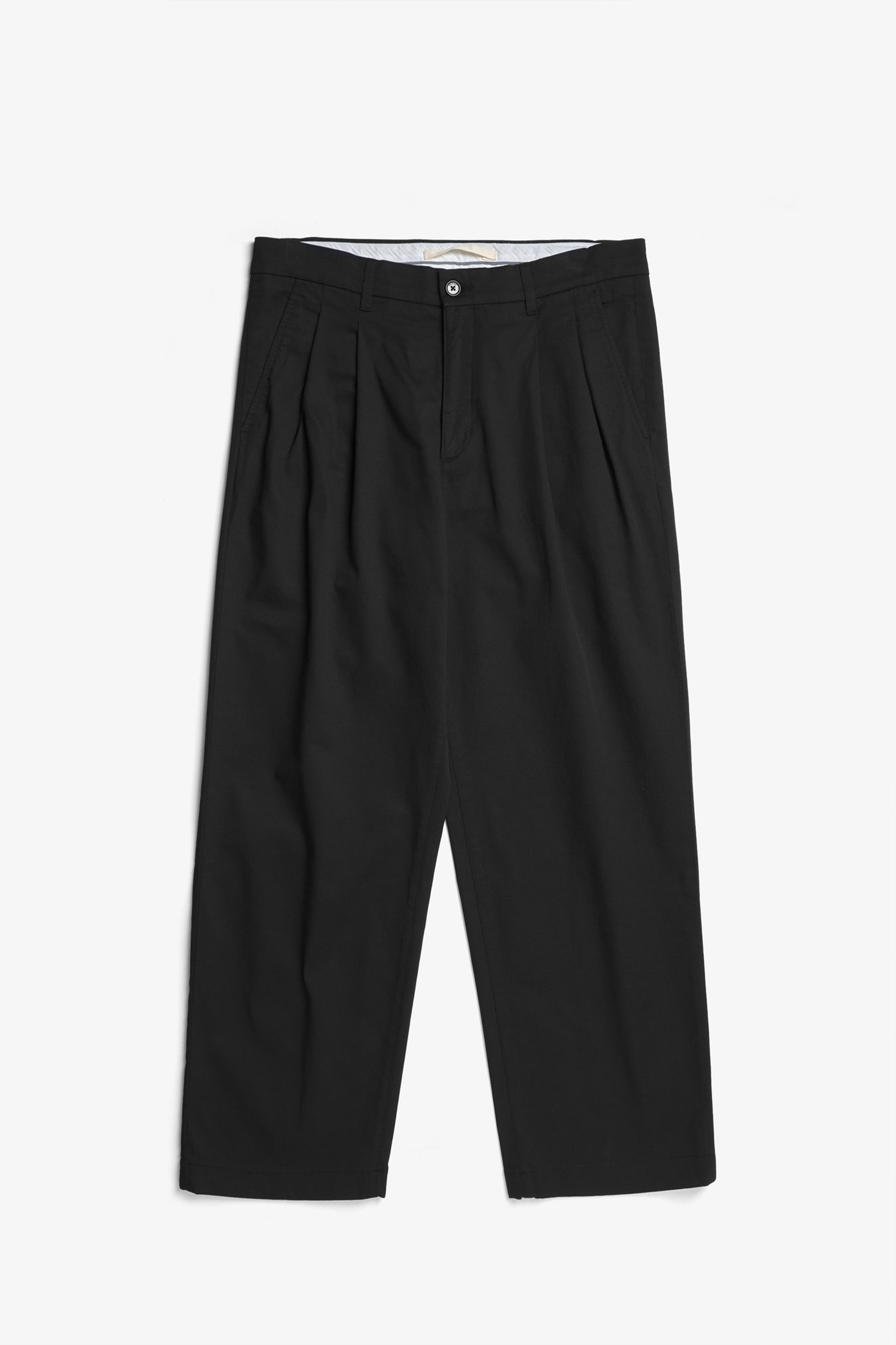 Benn Relaxed Twill Pleated Trouser Black_4