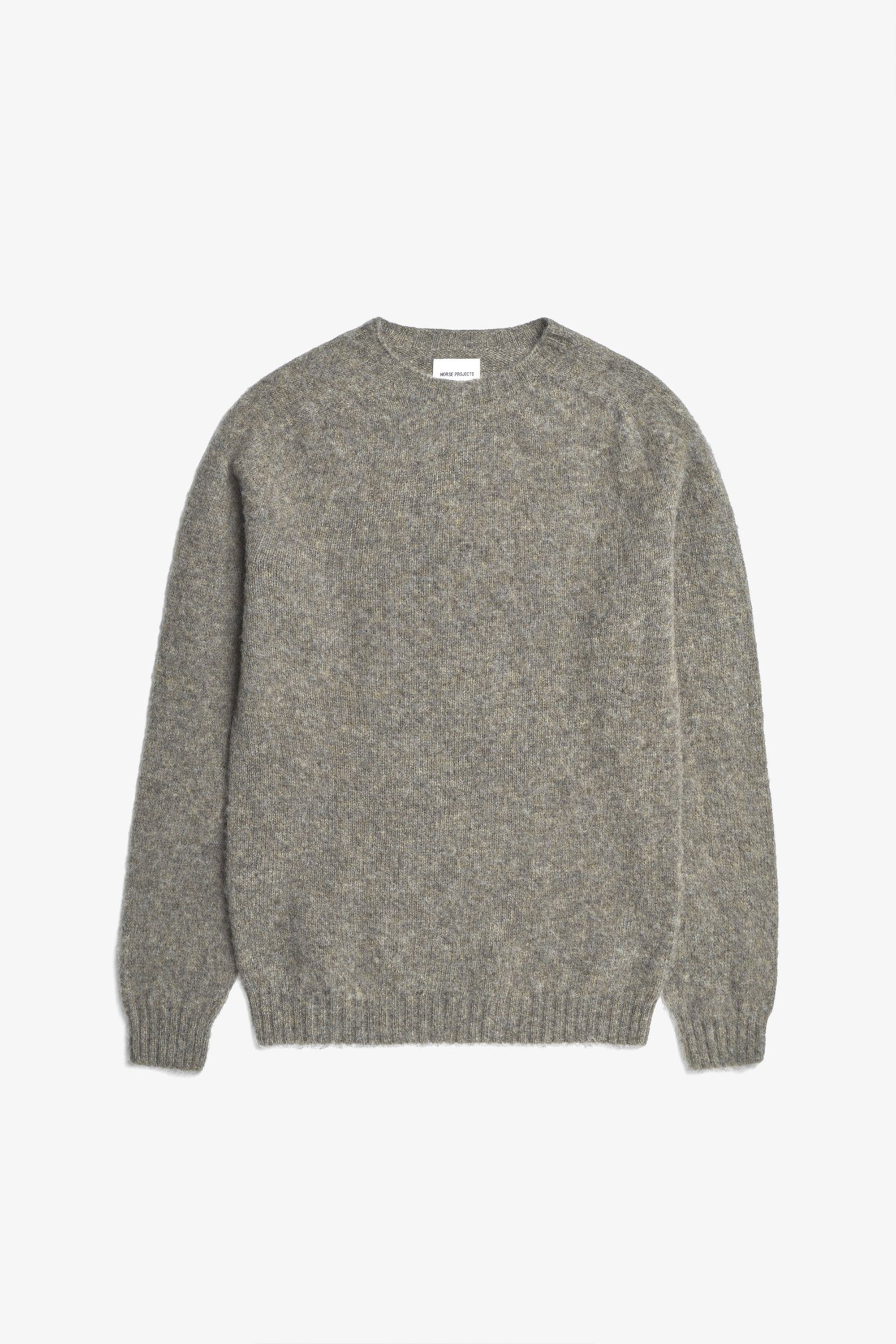 Birnir Brushed Lambswool Sweater Walnut