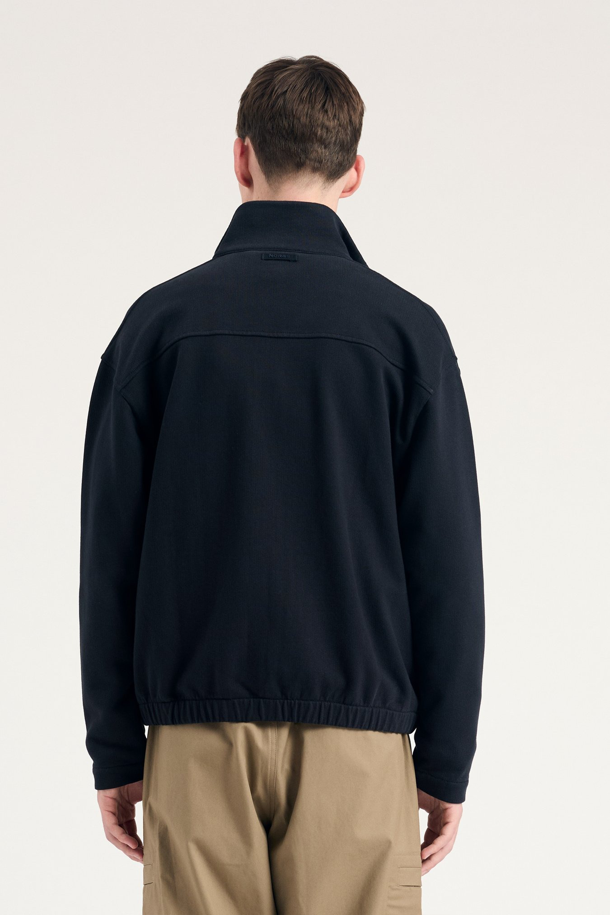 Bjorn Relaxed Organic Loopback Track Jacket Dark Navy