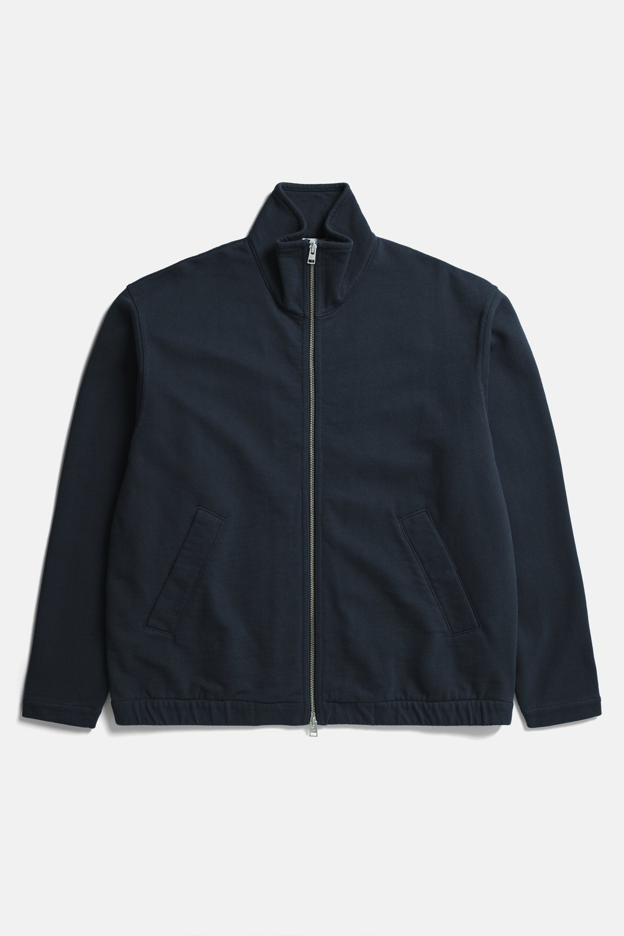 Bjorn Relaxed Organic Loopback Track Jacket Dark Navy