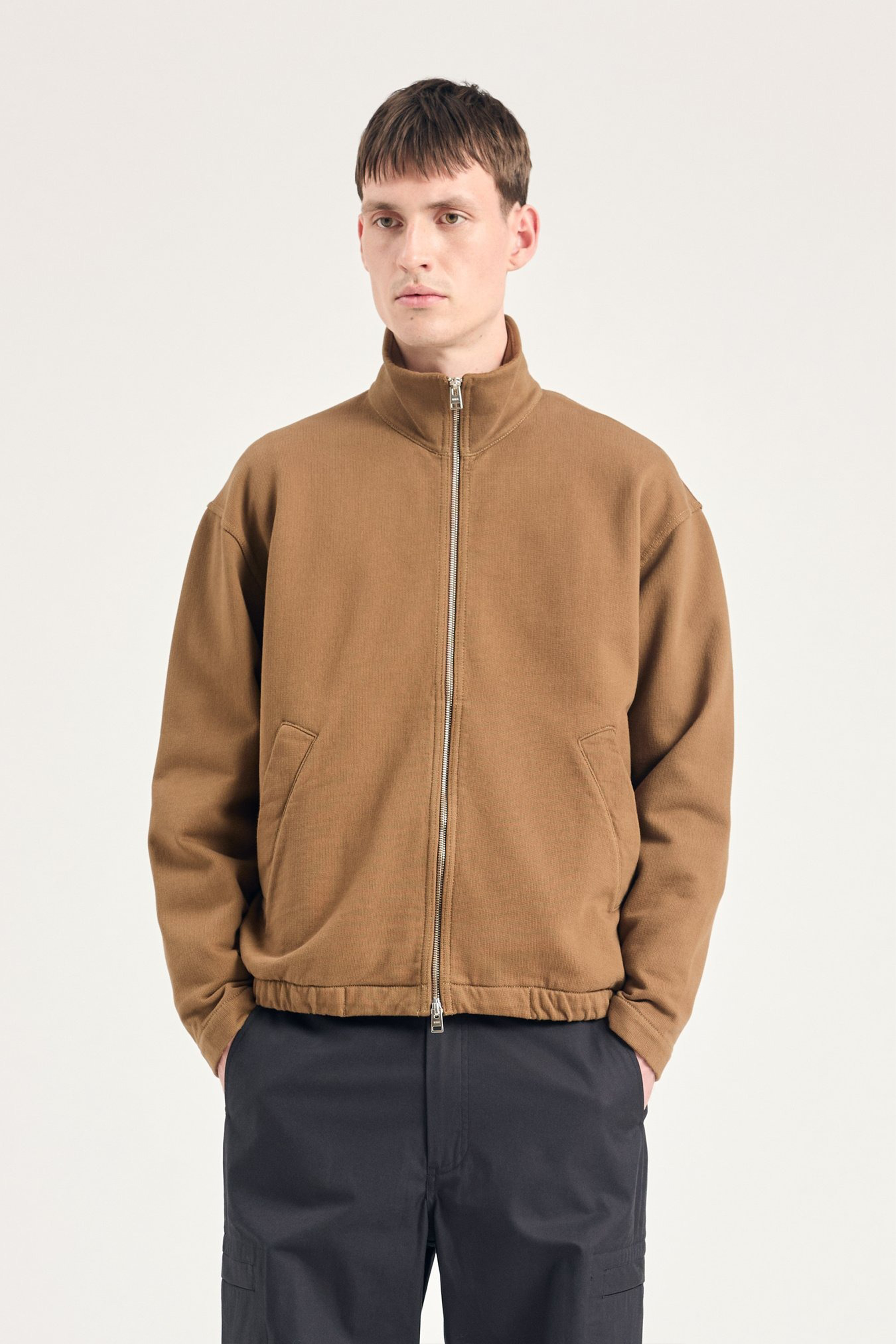 Bjorn Relaxed Organic Loopback Track Jacket Oak_1