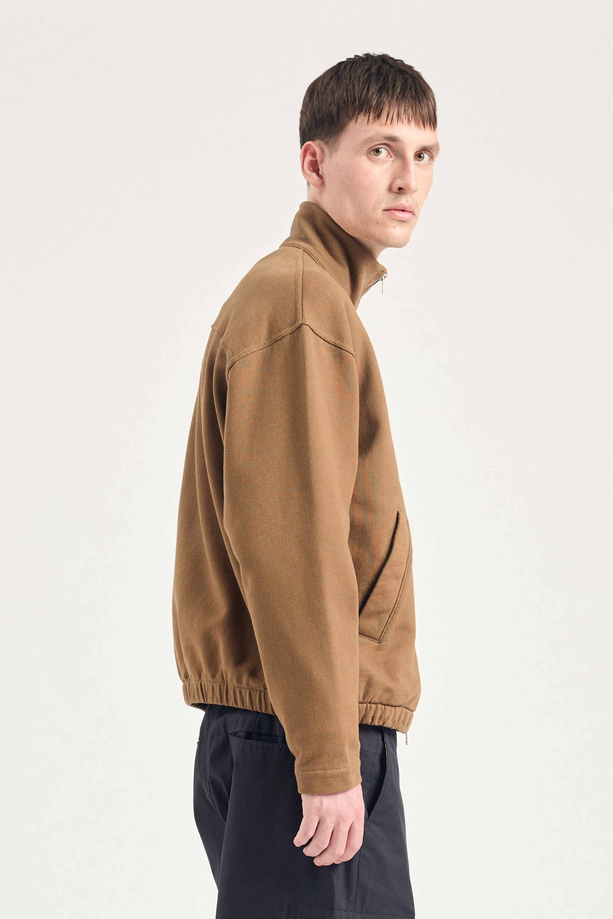Bjorn Relaxed Organic Loopback Track Jacket Oak