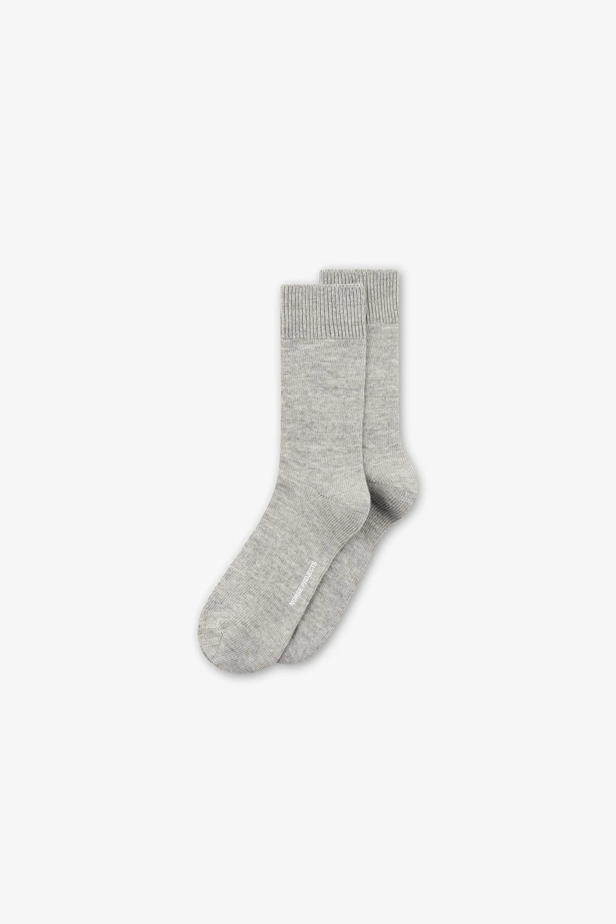 Bykle Heavy Cotton Twist Sock Light Grey Melange
