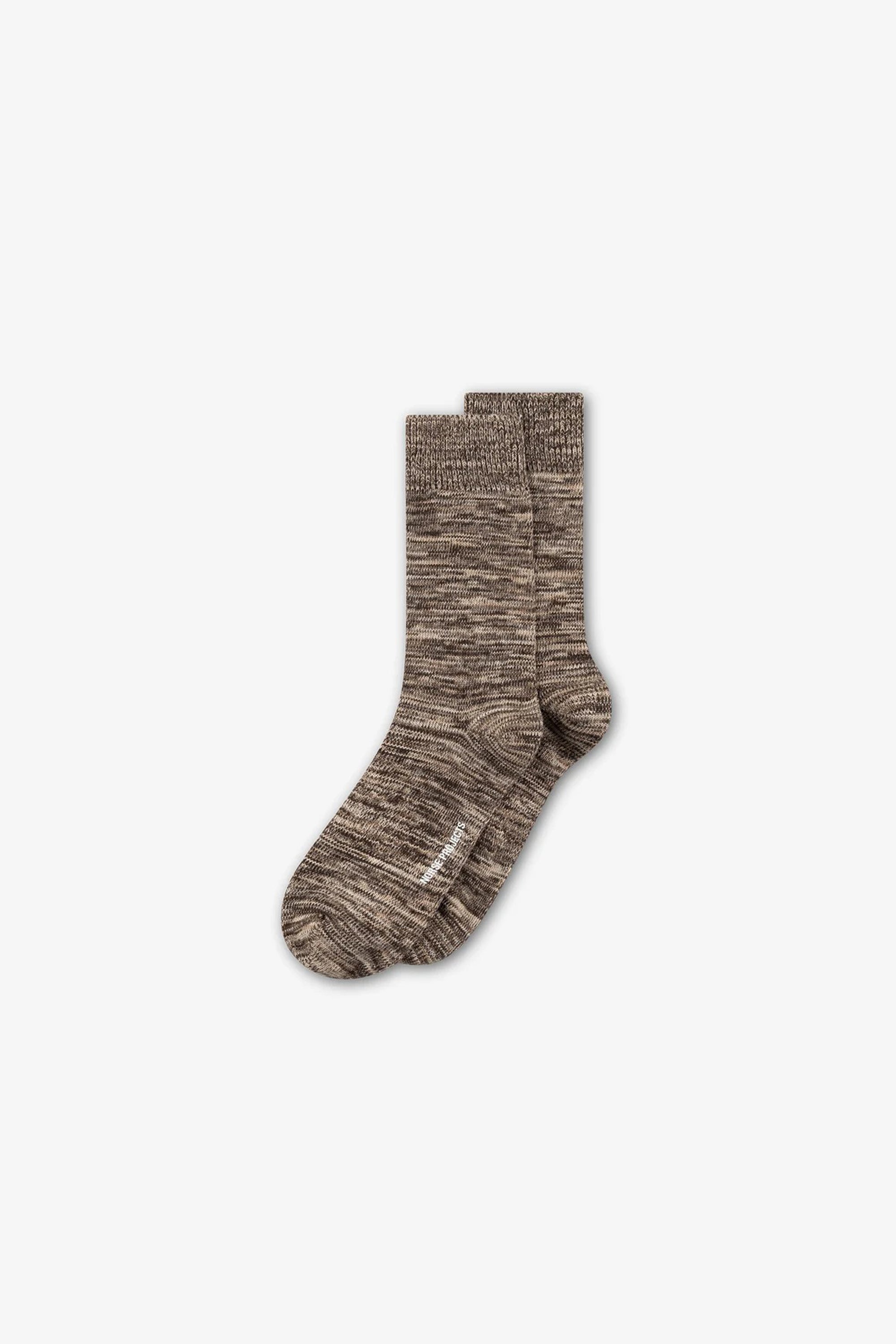 Bykle Heavy Cotton Twist Sock Seal Brown