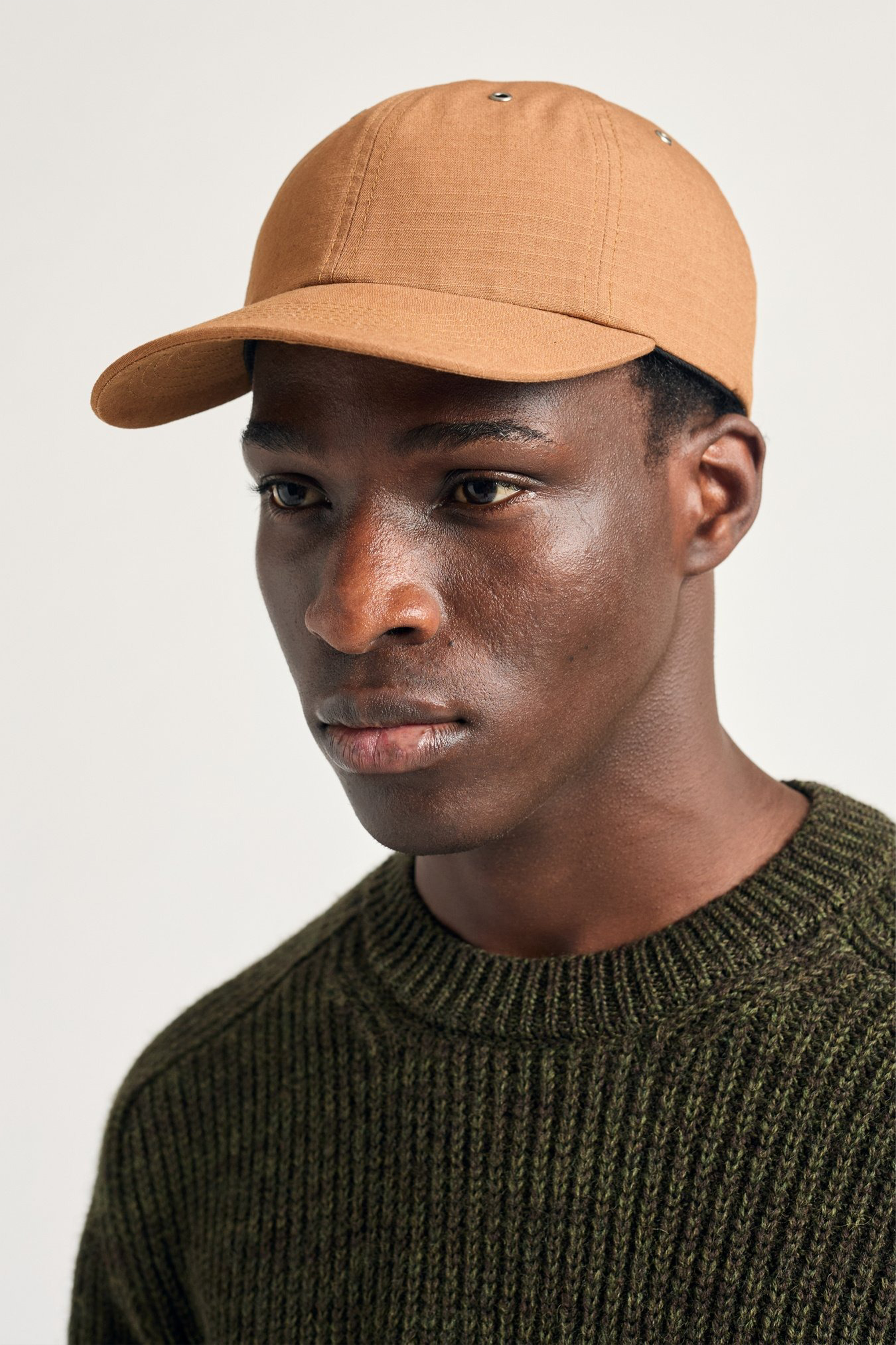 Cotton Ripstop 6-Panel Cap Utility Khaki