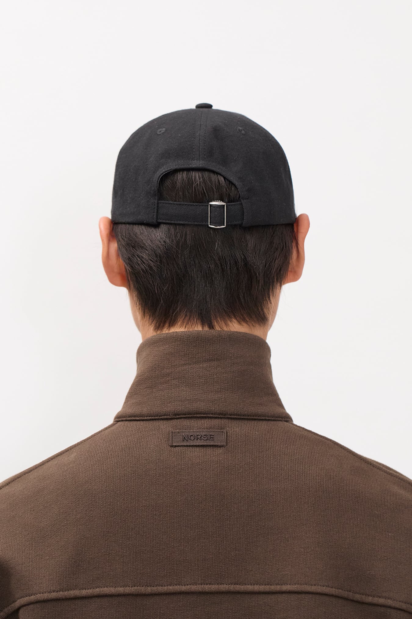 Cotton Wool Herringbone Twill 6- Panel Cap Black_4