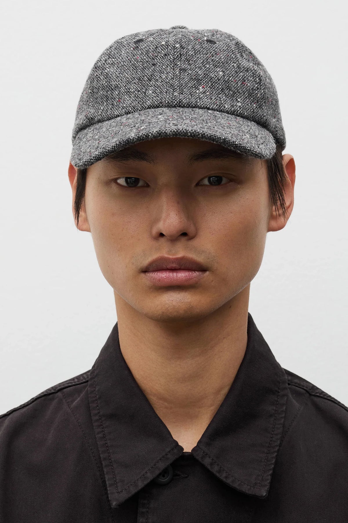 Donegal Wool 6-Panel Cap Grey Melange_2