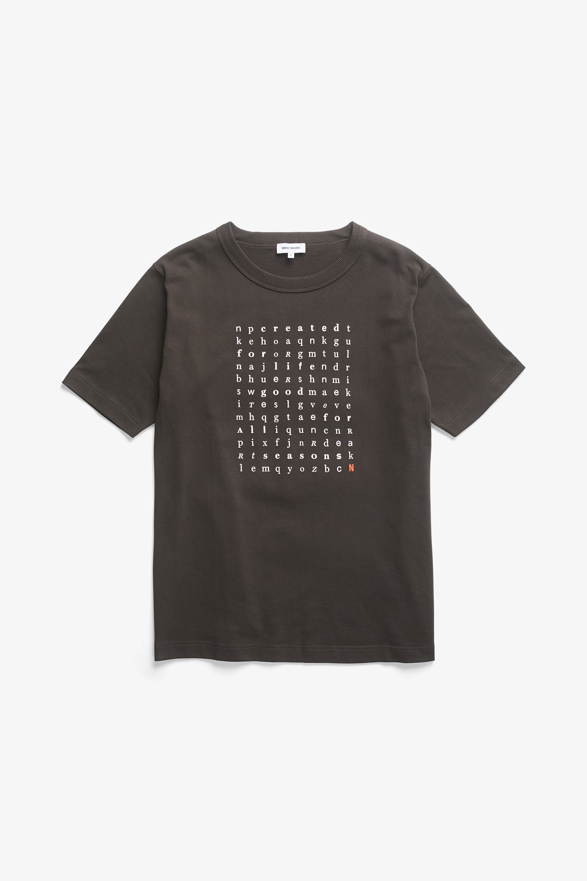 Elmelunde Organic Dry Cotton Crossword T-Shirt Black_6