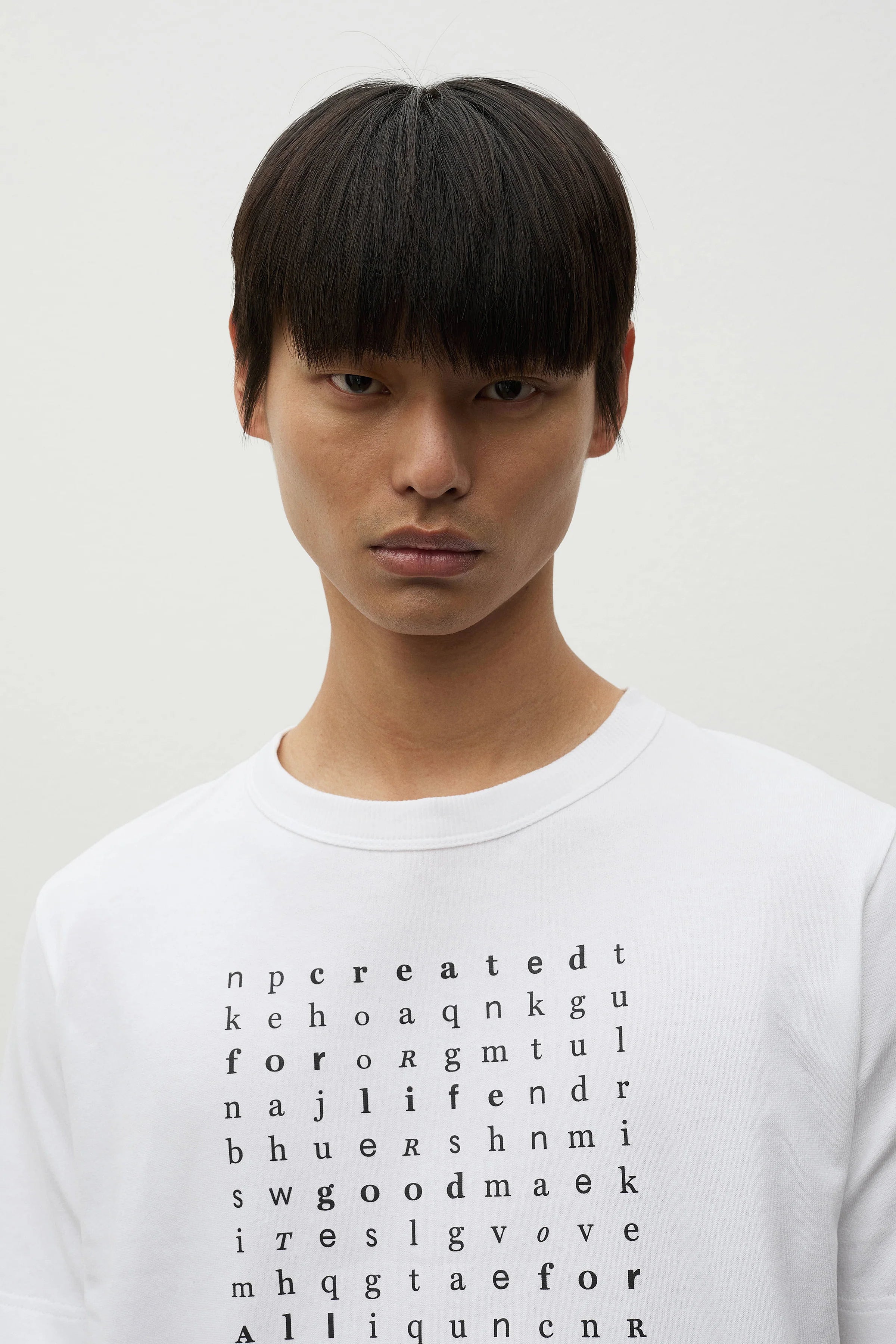 Elmelunde Organic Dry Cotton Crossword T-Shirt White_4