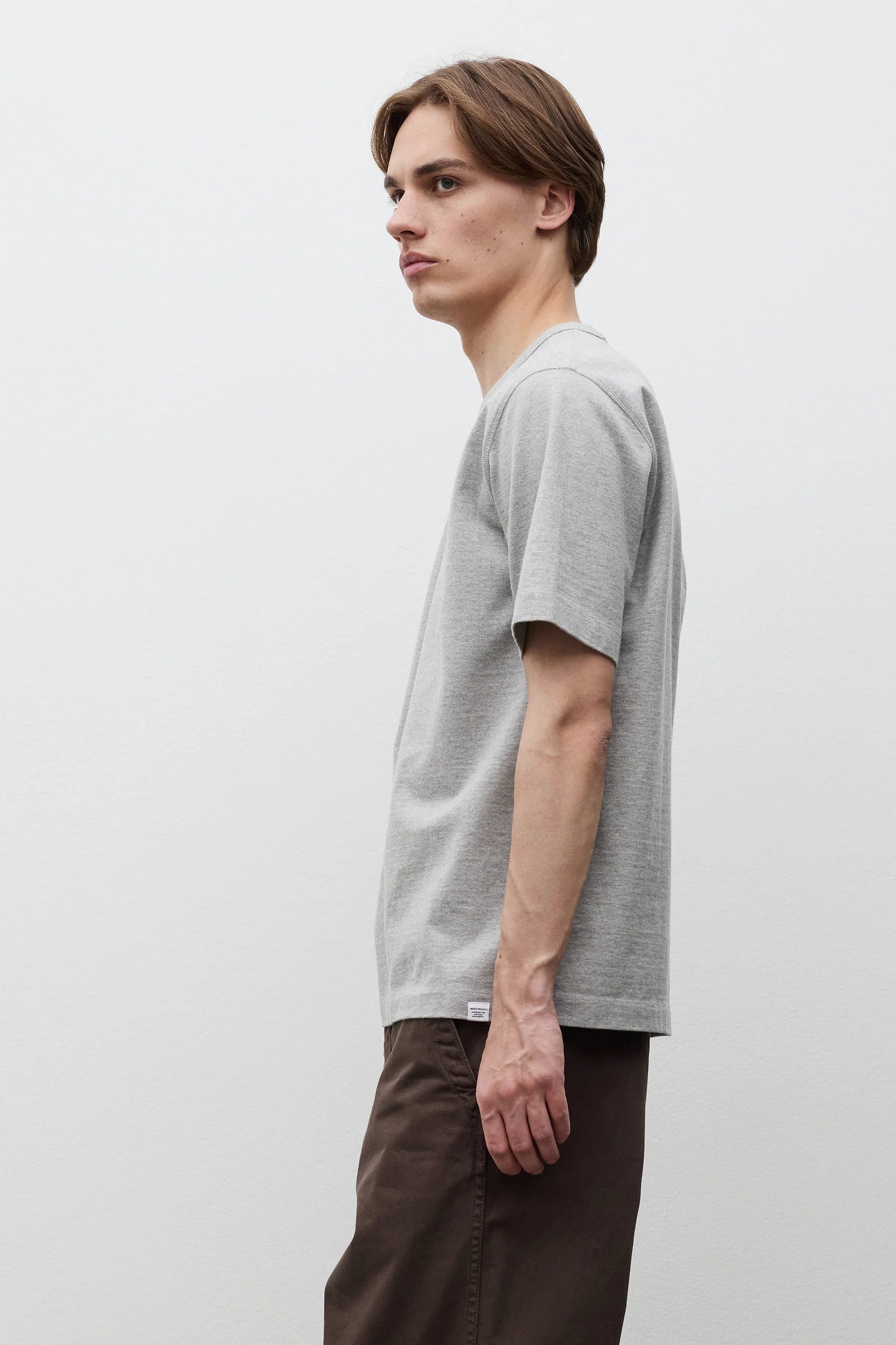 Elmelunde Soft Compact Cotton T-Shirt Grey Melange_2