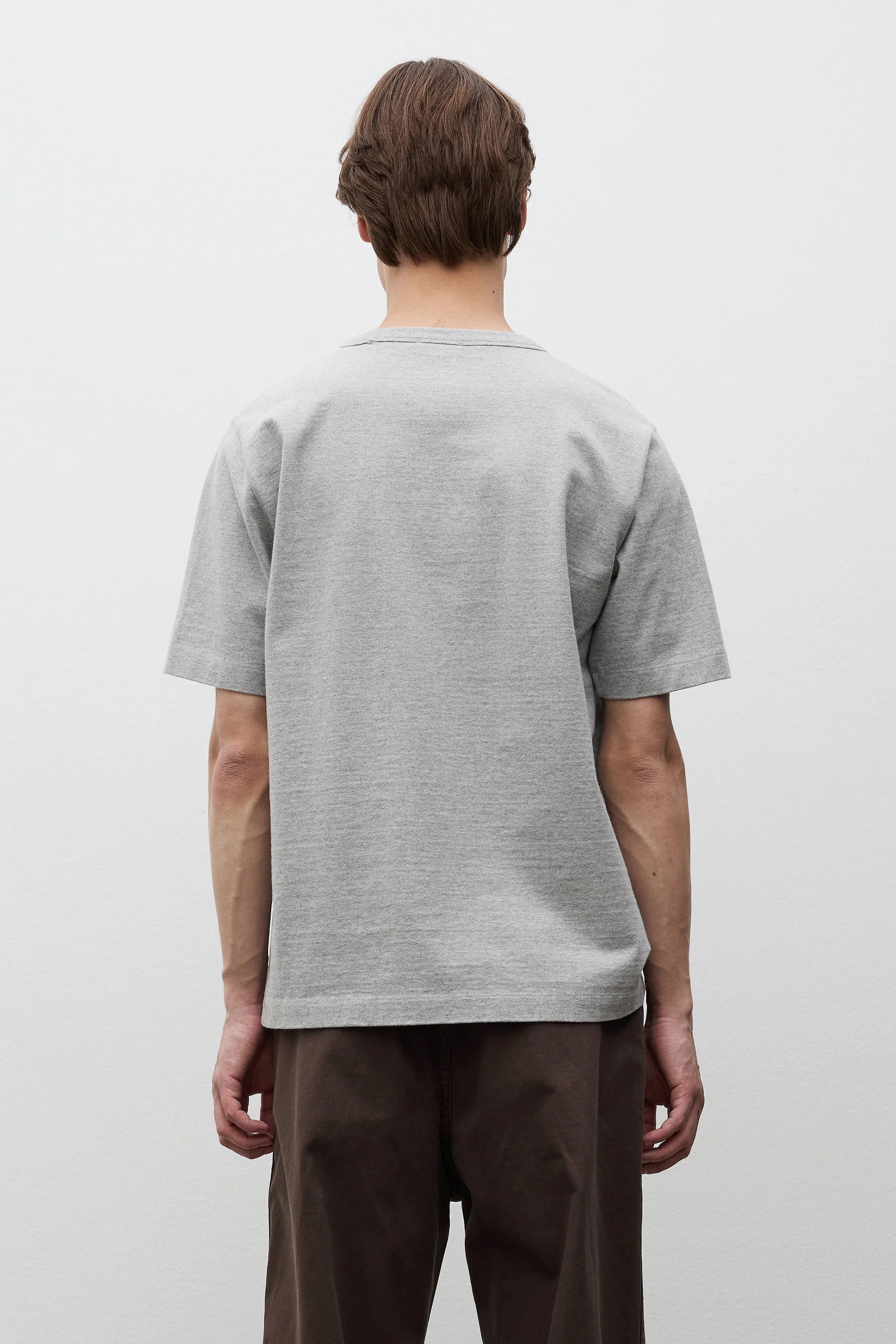 Elmelunde Soft Compact Cotton T-Shirt Grey Melange_3