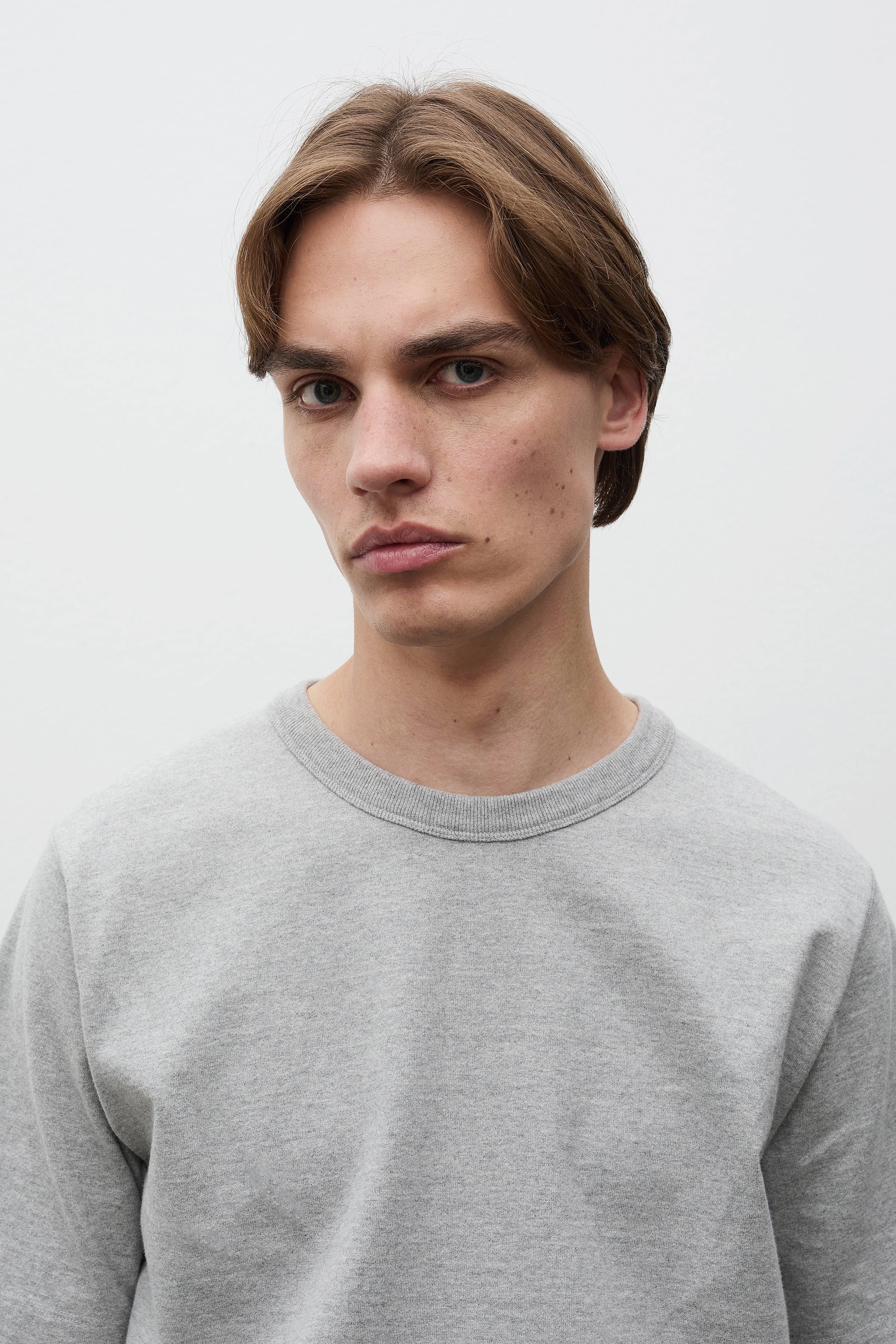 Elmelunde Soft Compact Cotton T-Shirt Grey Melange_4
